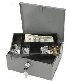 Heavy Duty Strong Storage Box - Secure & Durable Metal Lock Box for Documents, Valuables & Cash - Ideal for Home, Office & Travel Use