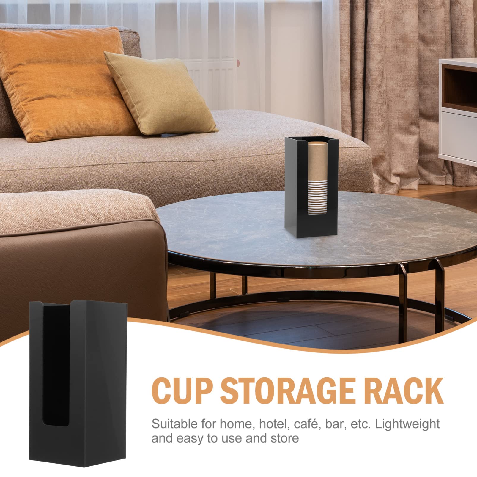 Desktop Cup Holder Organizer - Office Paper Cup Dispenser & Storage Rack with Bucket Design - Perfect for Office, Conference Rooms, and Break Rooms (Paper Cup Container/Case)