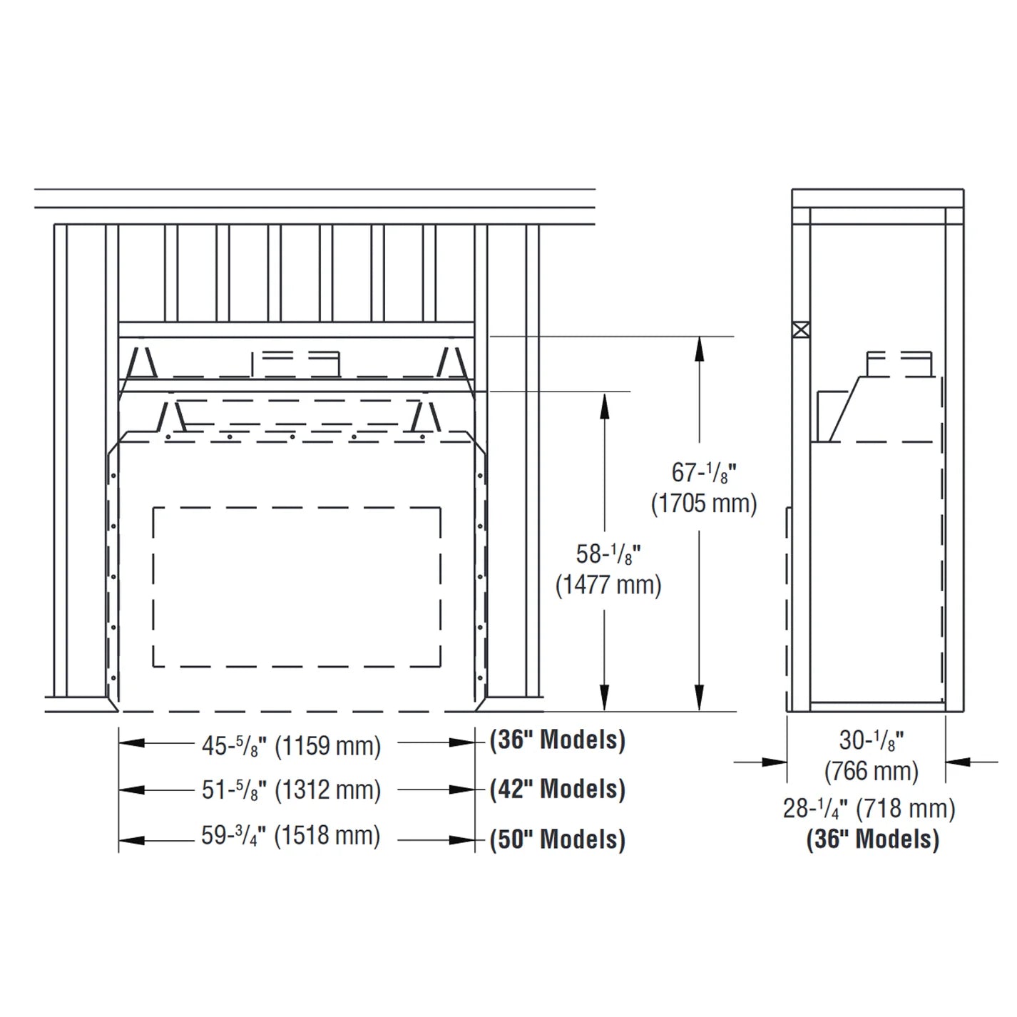 Premium 36-Inch Outdoor Wood Burning Fireplace with Decorative Panels - Perfect for Patio, Backyard, and Garden Gatherings (Model WRE4536)