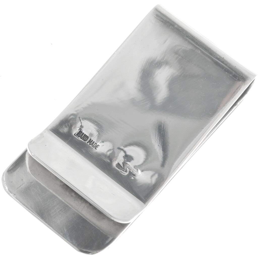 Authentic Navajo Overlaid Silver Money Clip with Traditional Cornstalk Pattern - Handmade Native American Wallet Accessory for Men | Perfect for Gifts, Collectors, and Everyday Use