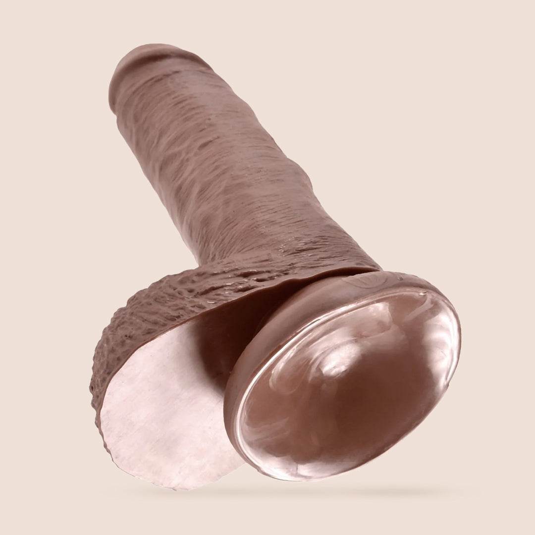King Cock Ultra Realistic 7 Inch Dildo with Balls - Lifelike Silicone Adult Toy for Couples & Solo Play, Perfect for Bedroom Fun & BDSM Exploration