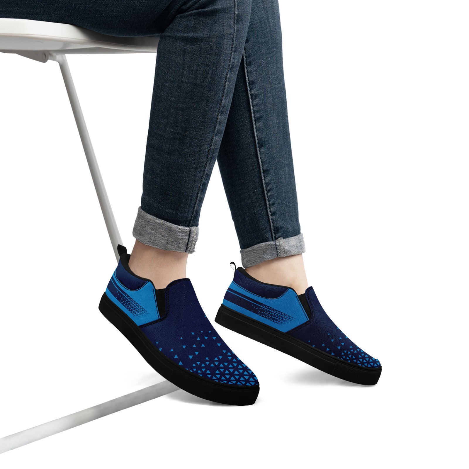 Custom Personalized Slip-On Canvas Sneakers for Men & Women - Handmade Breathable Comfortable Shoes for Casual Wear, Walking & Travel - FN071 E023042