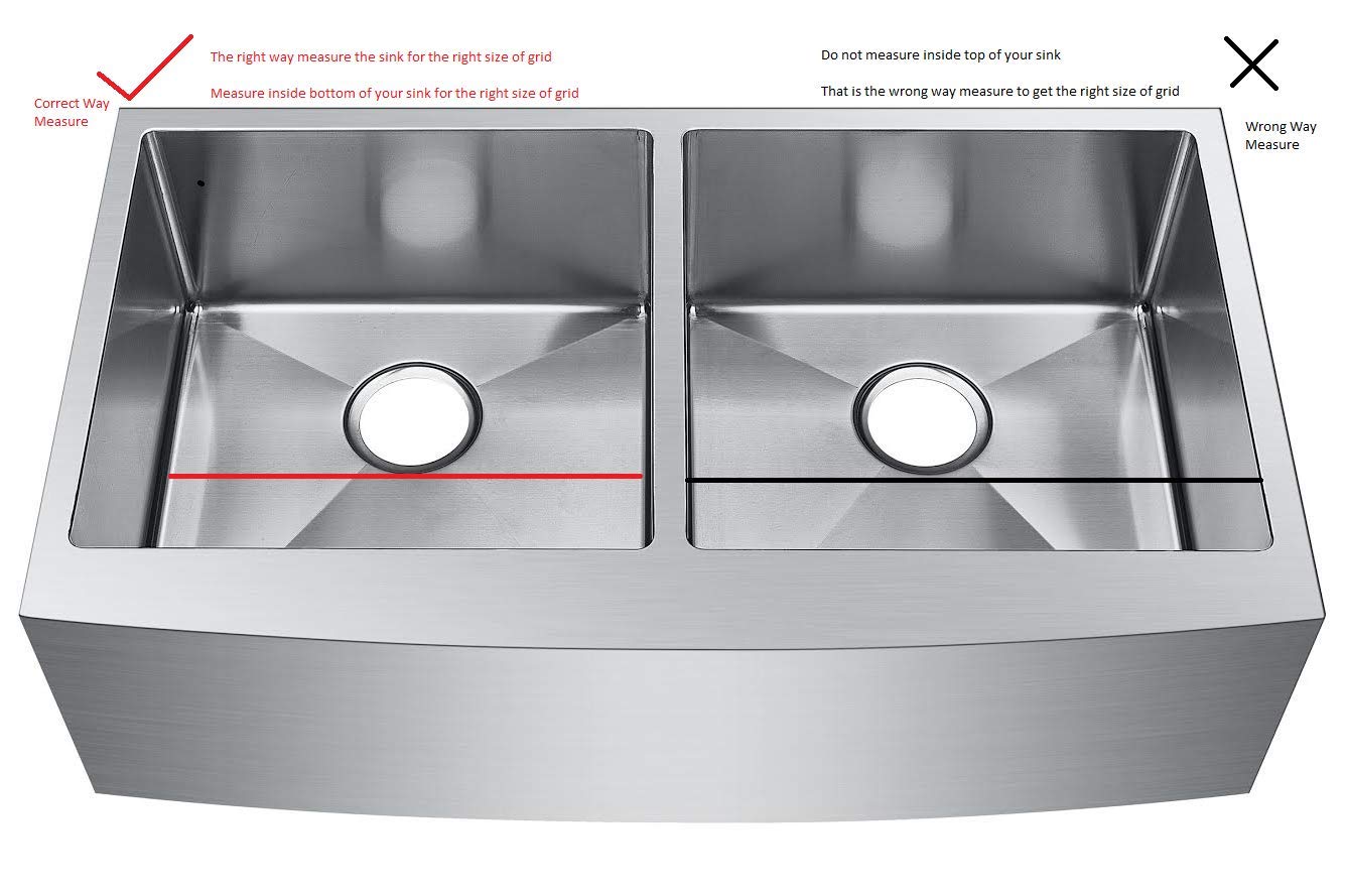 Stainless Steel Double Bowl Sink Grid Protector - 12 5/8