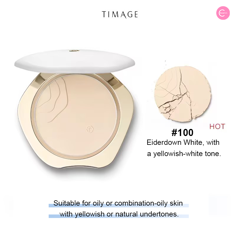 TIMAGE Soft Focus Airy Veil Powder Compact - Lightweight Loose Setting Powder for Flawless Matte Finish | Perfect for Daily Makeup & Photo Shoots