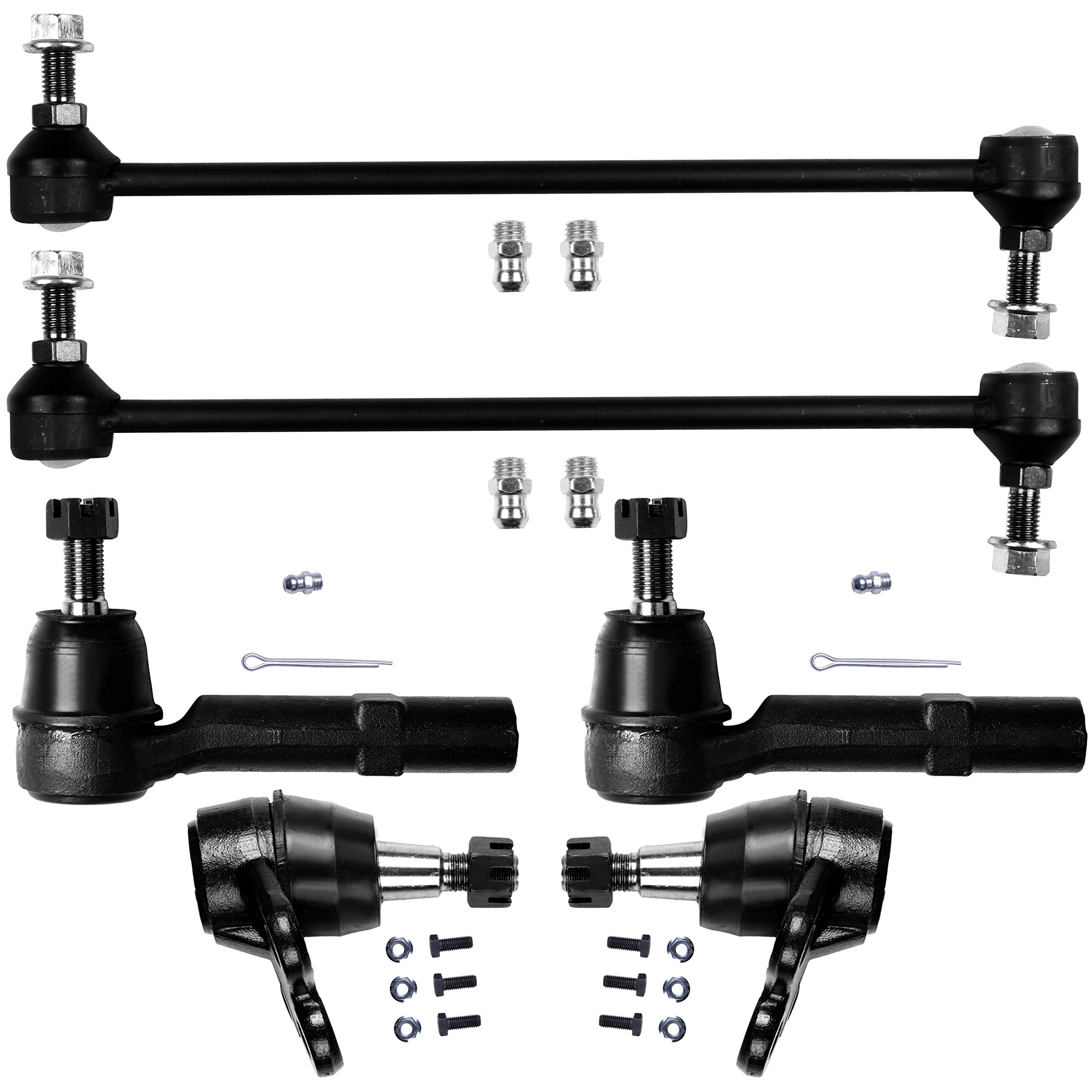 ECCPP Front Suspension Kit - Lower Ball Joints, Outer Tie Rod Ends & Sway Bar Links for 2007-2012 Buick Enclave, Chevrolet Traverse, GMC Acadia, Saturn Outlook - Perfect for Off-Roading, Daily Commuting & Smooth Ride Maintenance