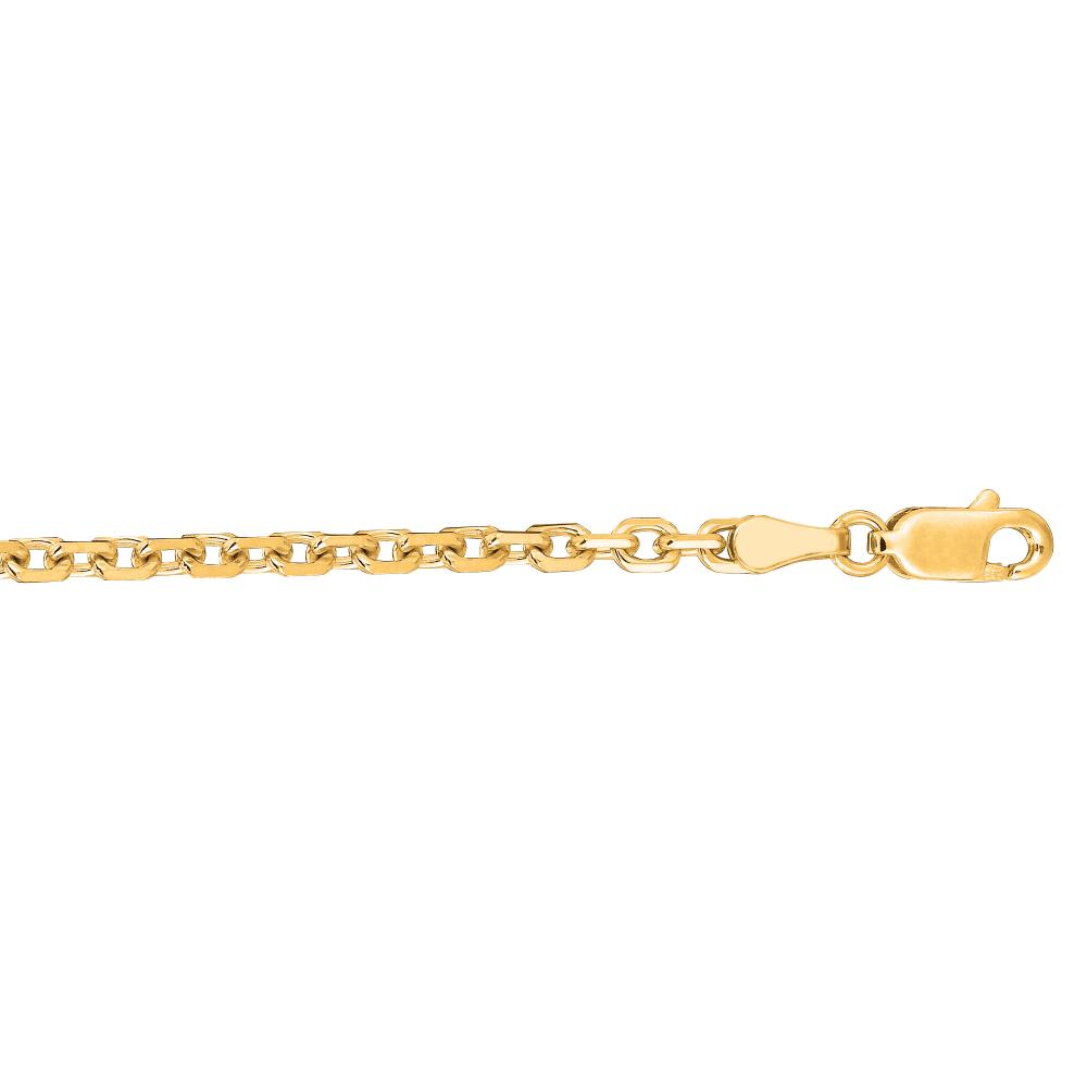 14K Gold 2.6mm Classic Cable Chain Necklace for Women - Dainty Layering Jewelry Gift for Her - Perfect for Everyday Wear, Special Occasions & Gifts