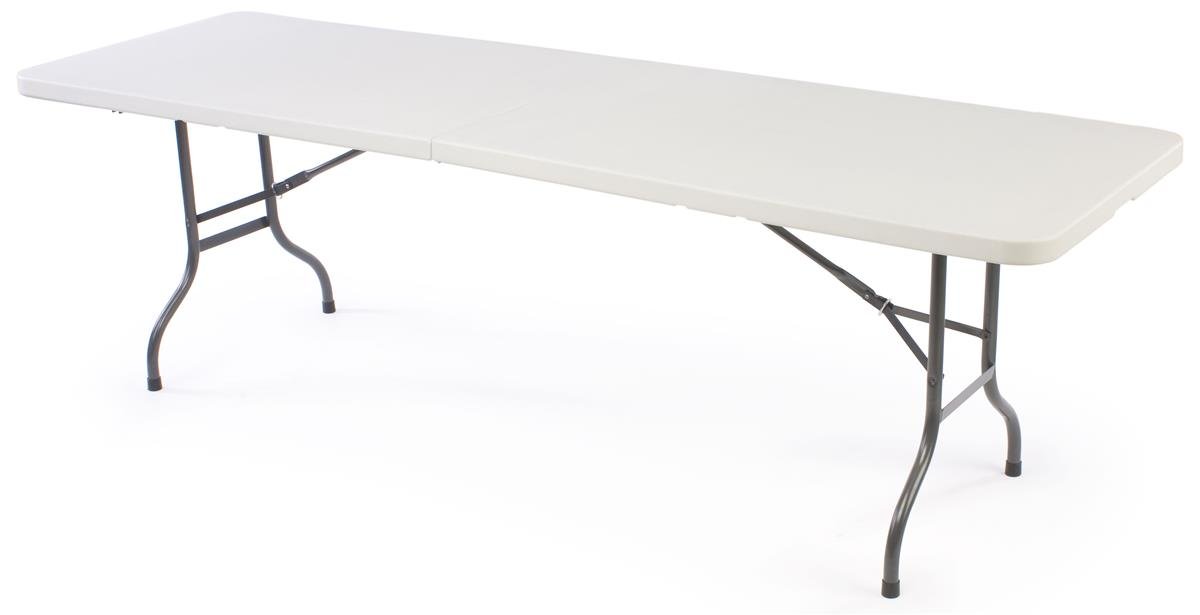 8-Foot Portable Folding Table with Comfort Handle Grip - 29.25