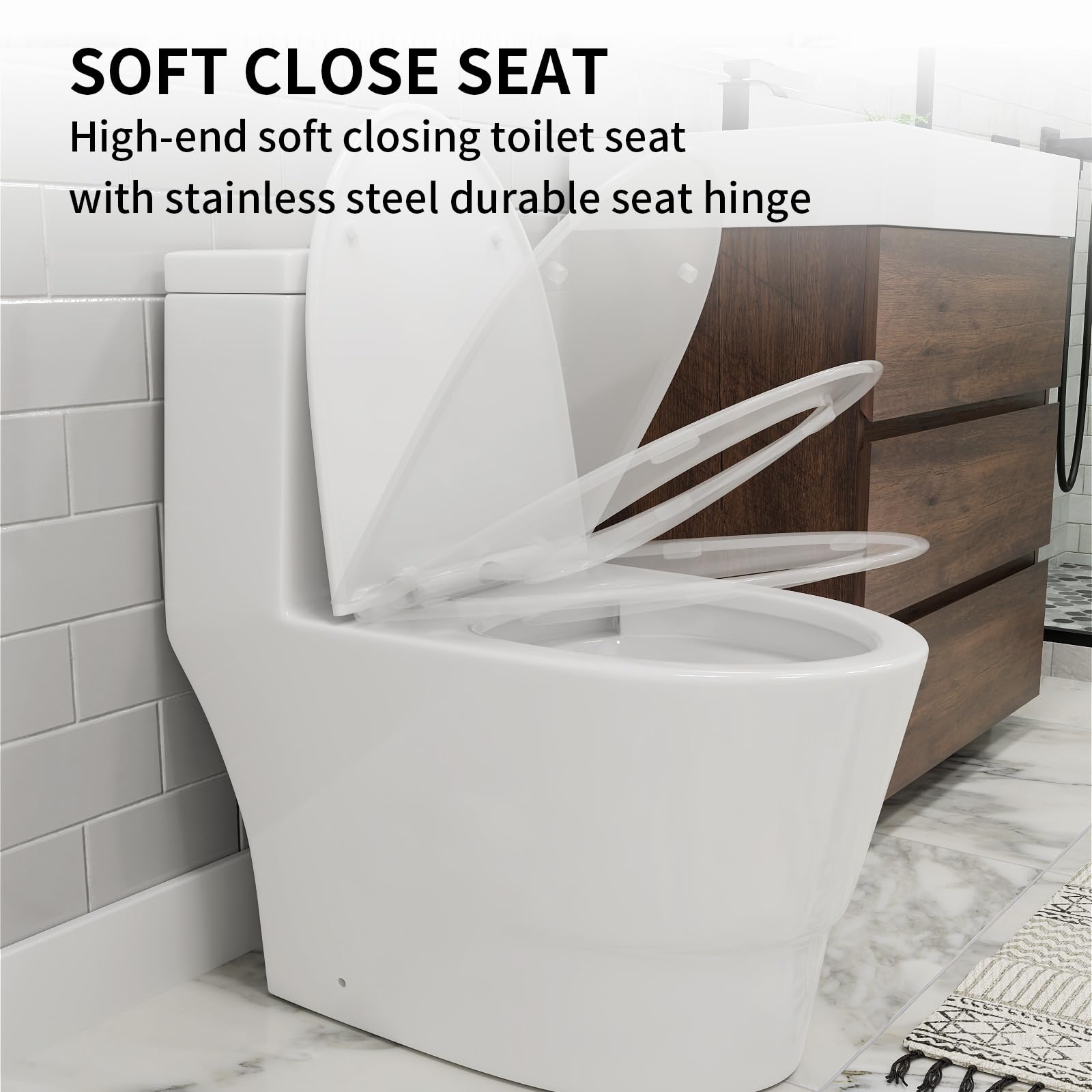 Dual Flush Elongated One Piece Toilet - 12