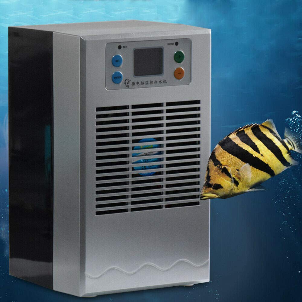 YIYIBYUS 35L Aquarium Water Chiller - 100W Fish Tank Cooling System with Constant Temperature Control for Home Aquariums, Shrimp & Fish Breeding | Perfect for Tropical Fish Tanks & Marine Life Habitats