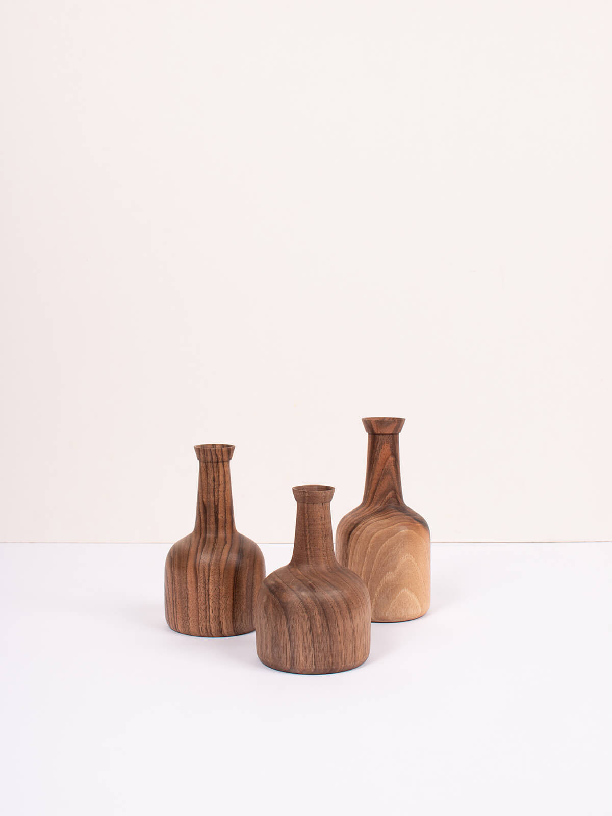 Stevie Walnut Wood Mini Vase - Handcrafted Small Decorative Vase for Flowers, Succulents & Home Decor - Perfect for Tabletop, Shelf Display & Wedding Centerpieces