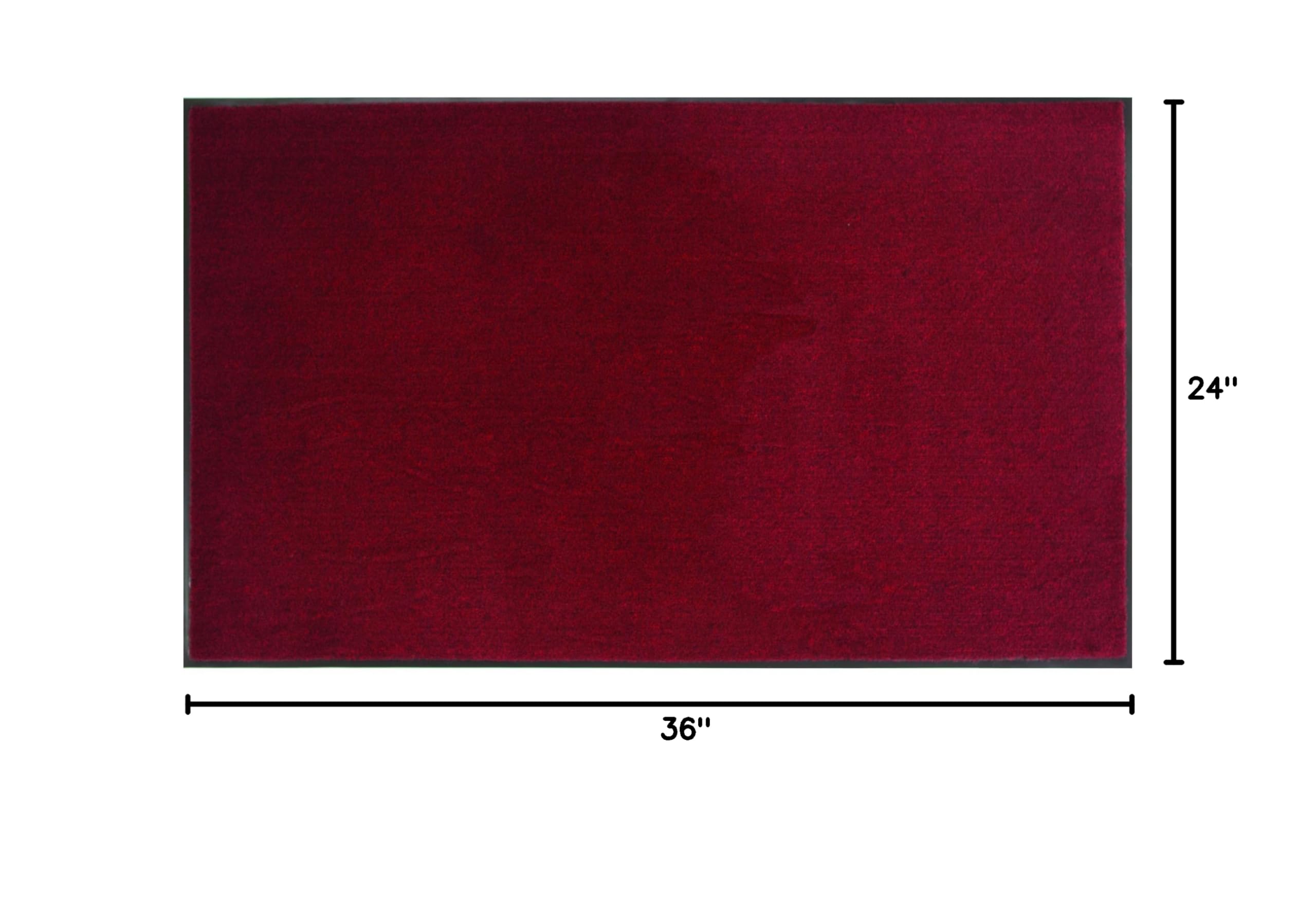 Herco 2' x 3' Indoor/Outdoor Plush Non-Slip Carpet Entrance Mat - Red | Durable Waterproof Doormat for Front Door, Patio, Garage & Mudroom