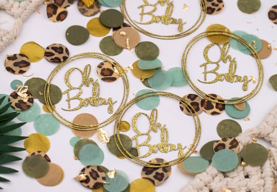 Handmade Safari Baby Shower Decorations for Boys - Jungle Theme Party Supplies with Confetti | Perfect for Baby Showers, Gender Reveals & Nursery Decor