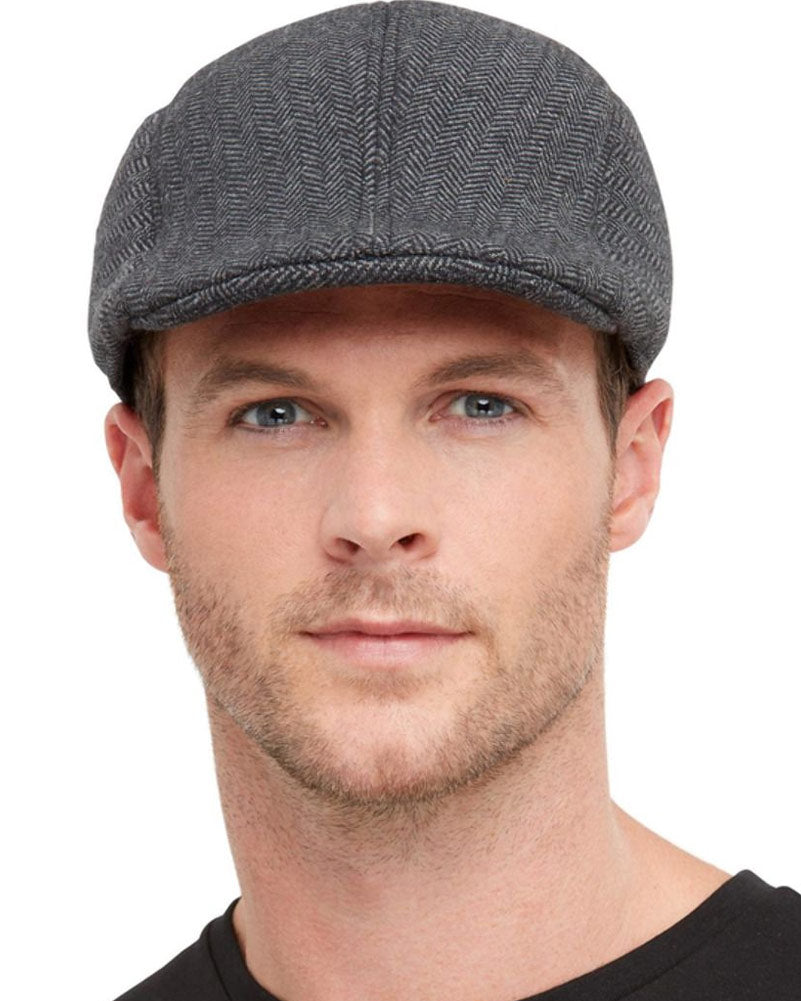 1920s Gangster Flat Cap - Vintage Newsboy Hat for Men - Classic Wool Peaked Cap - Perfect for Costume Parties, Themed Events & Retro Fashion