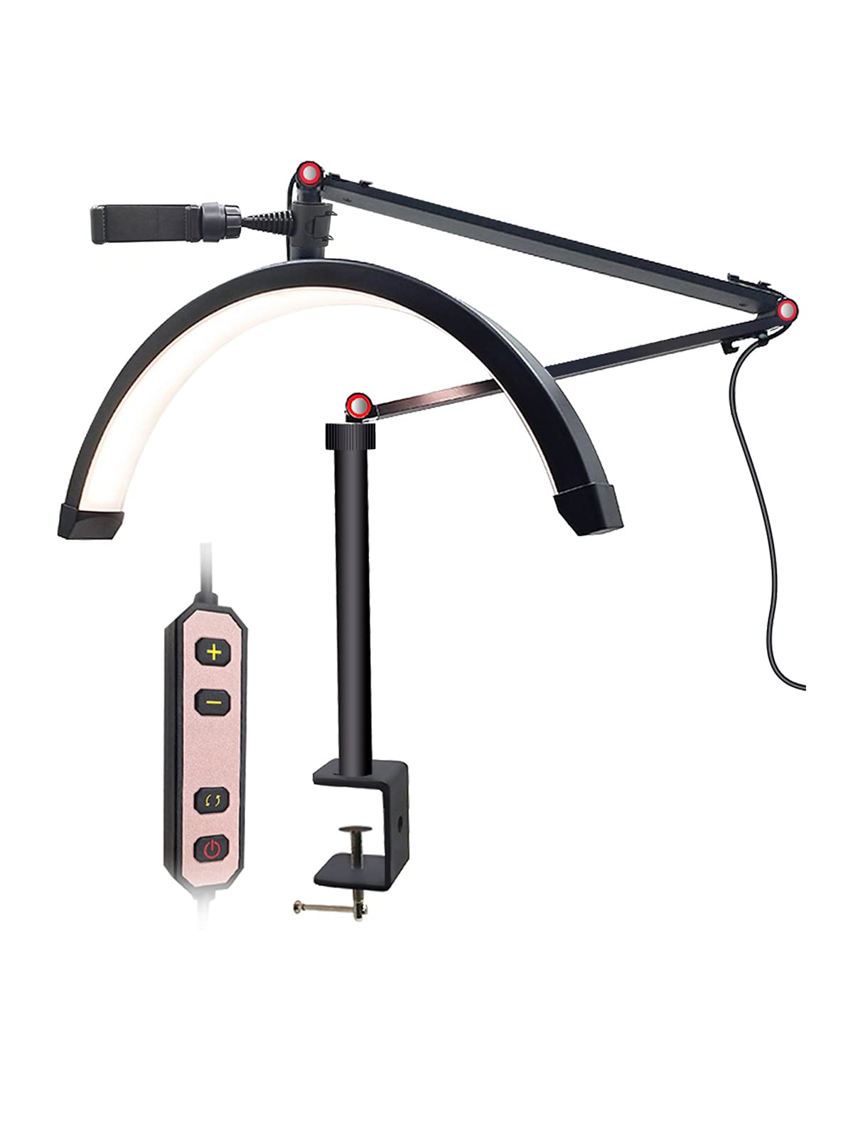 Professional Eyelash Extension Lamp - Adjustable 0-100 Brightness, Eye-Caring LED Light with Temperature Control for Lash Techs & Estheticians | Perfect for Salon, Spa & Home Lash Application