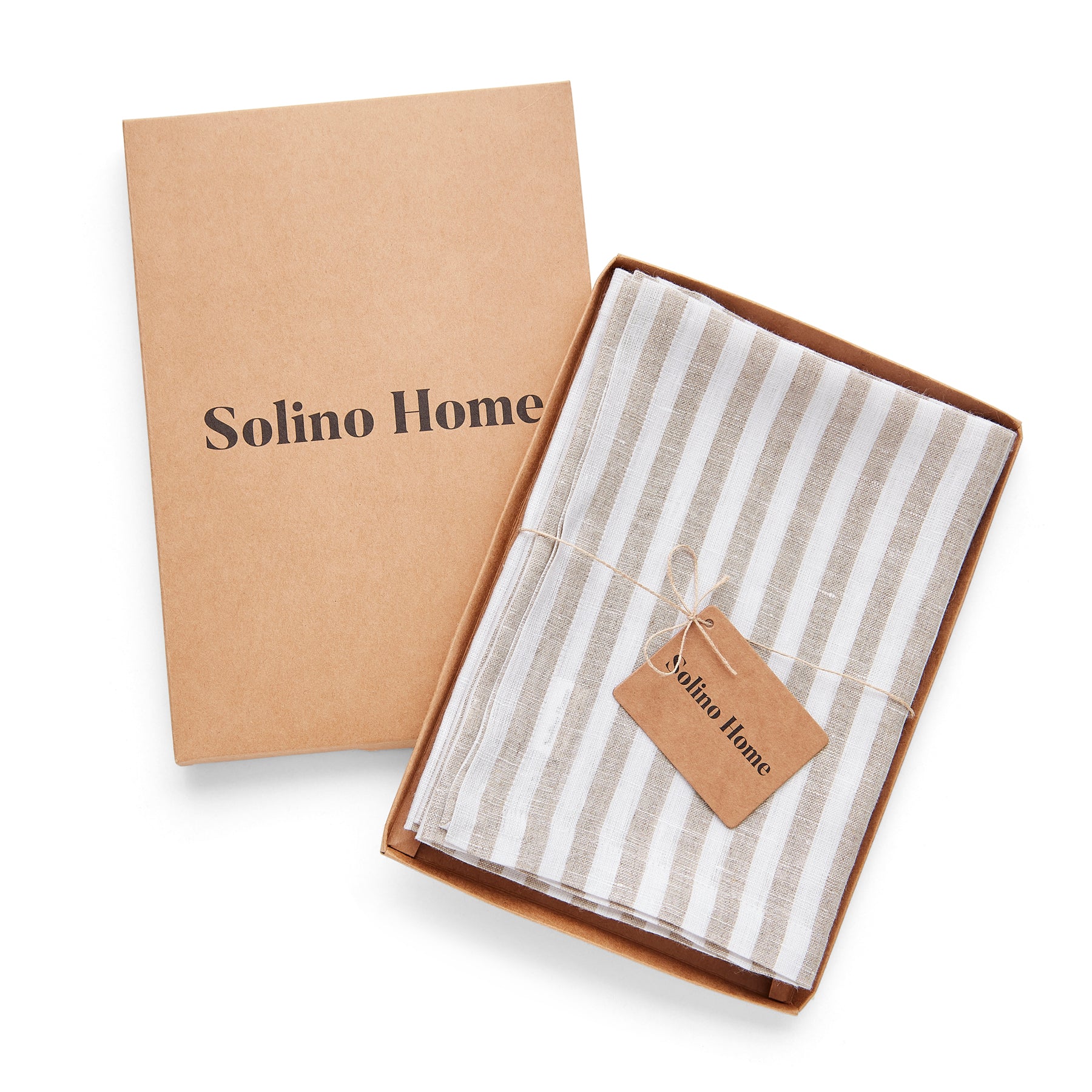 Amalfi Stripe Cotton Napkins Set of 12 - Premium Dinner Napkins for Formal Dining, Parties & Holiday Table Decor - Elegant Italian-Inspired Table Linens