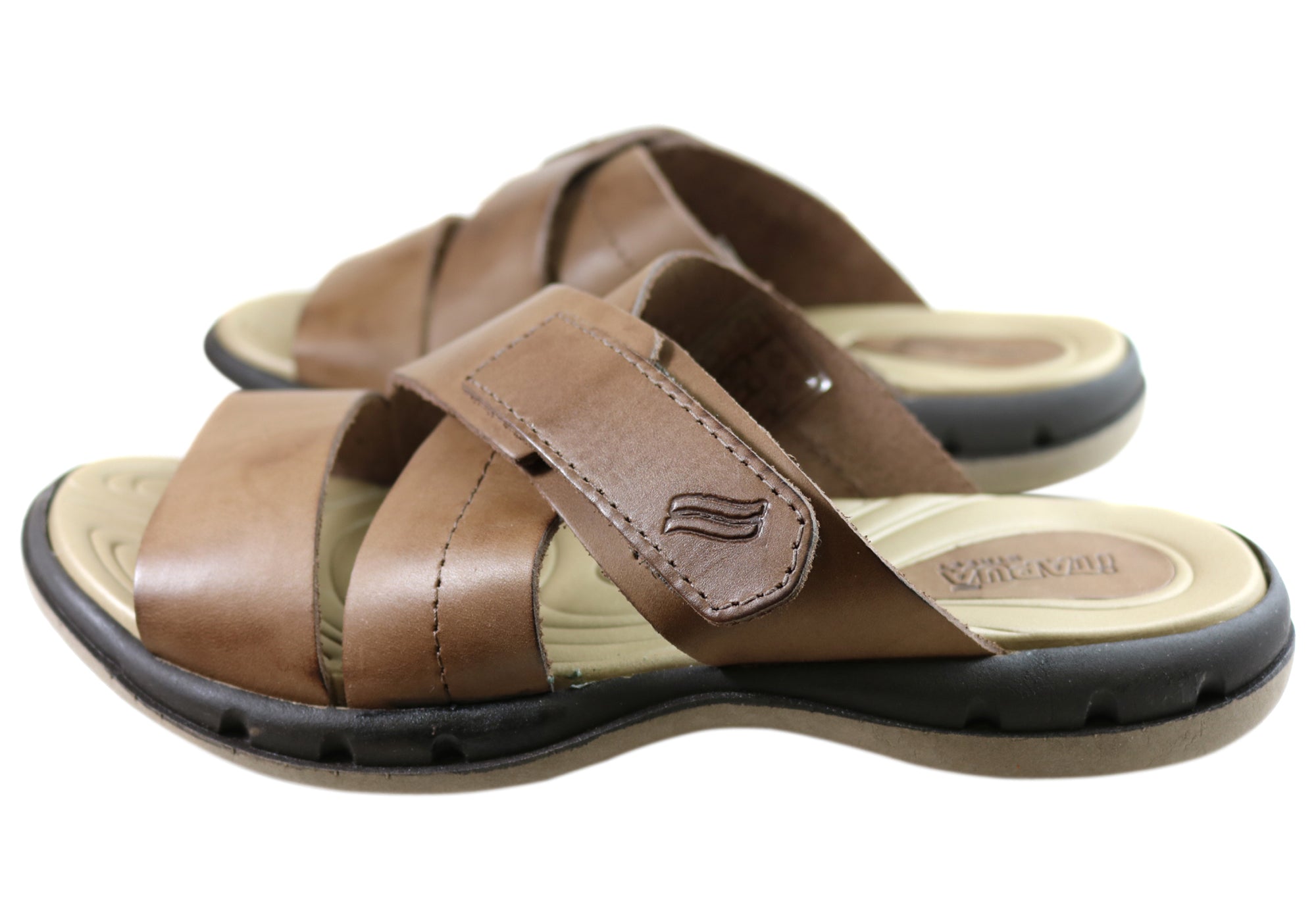Premium Itapua Max Men's Leather Slides Sandals - Comfortable Brazilian-Made Footwear for Beach, Pool & Summer Relaxation