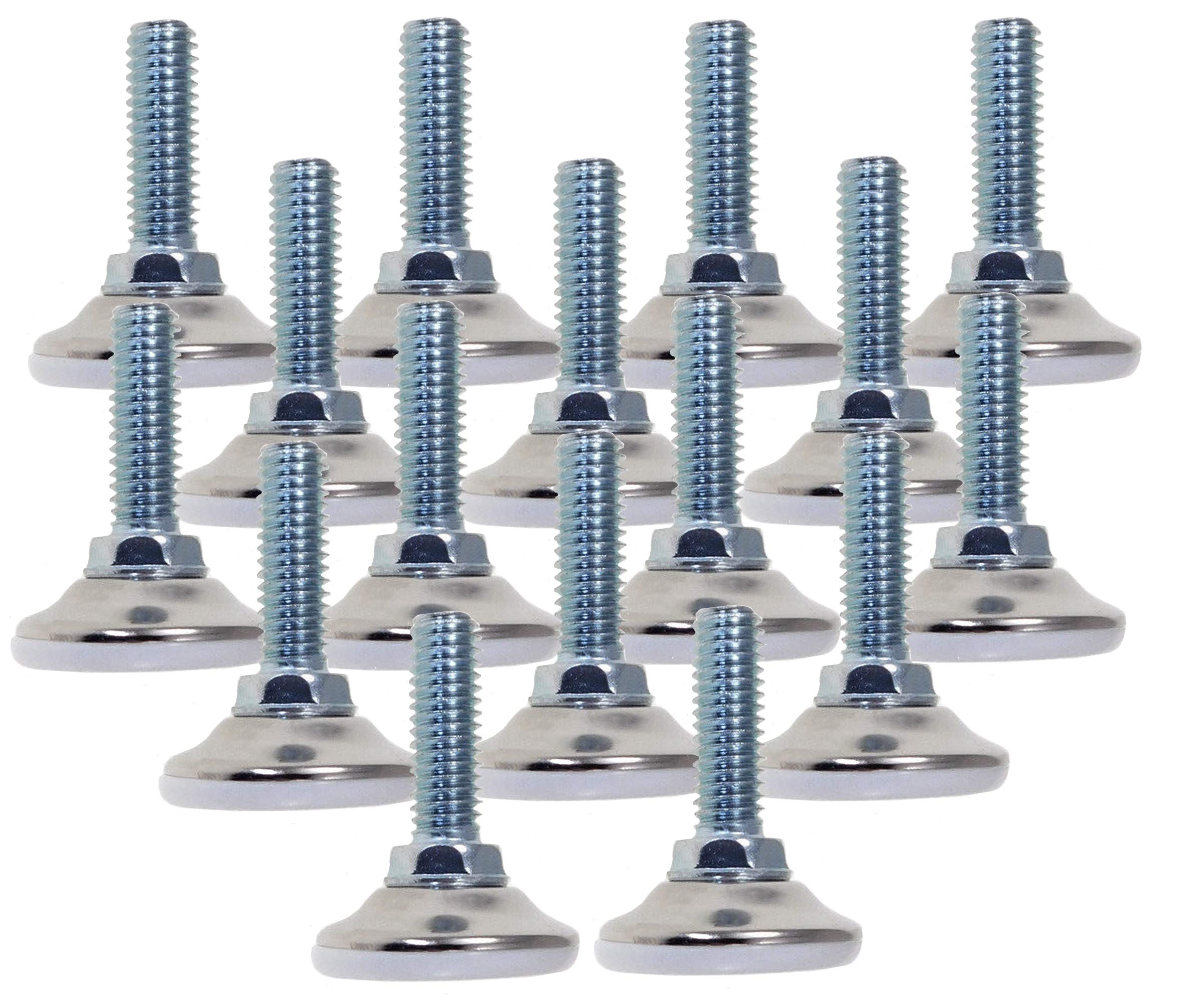 Adjustable Nylon Furniture Leveling Feet - Heavy Duty 16 Pack 5/16-18 Thread Table Leg Glides for Chairs, Tables & Cabinets | Perfect for Uneven Floors, Wobble-Free Stability in Home & Office