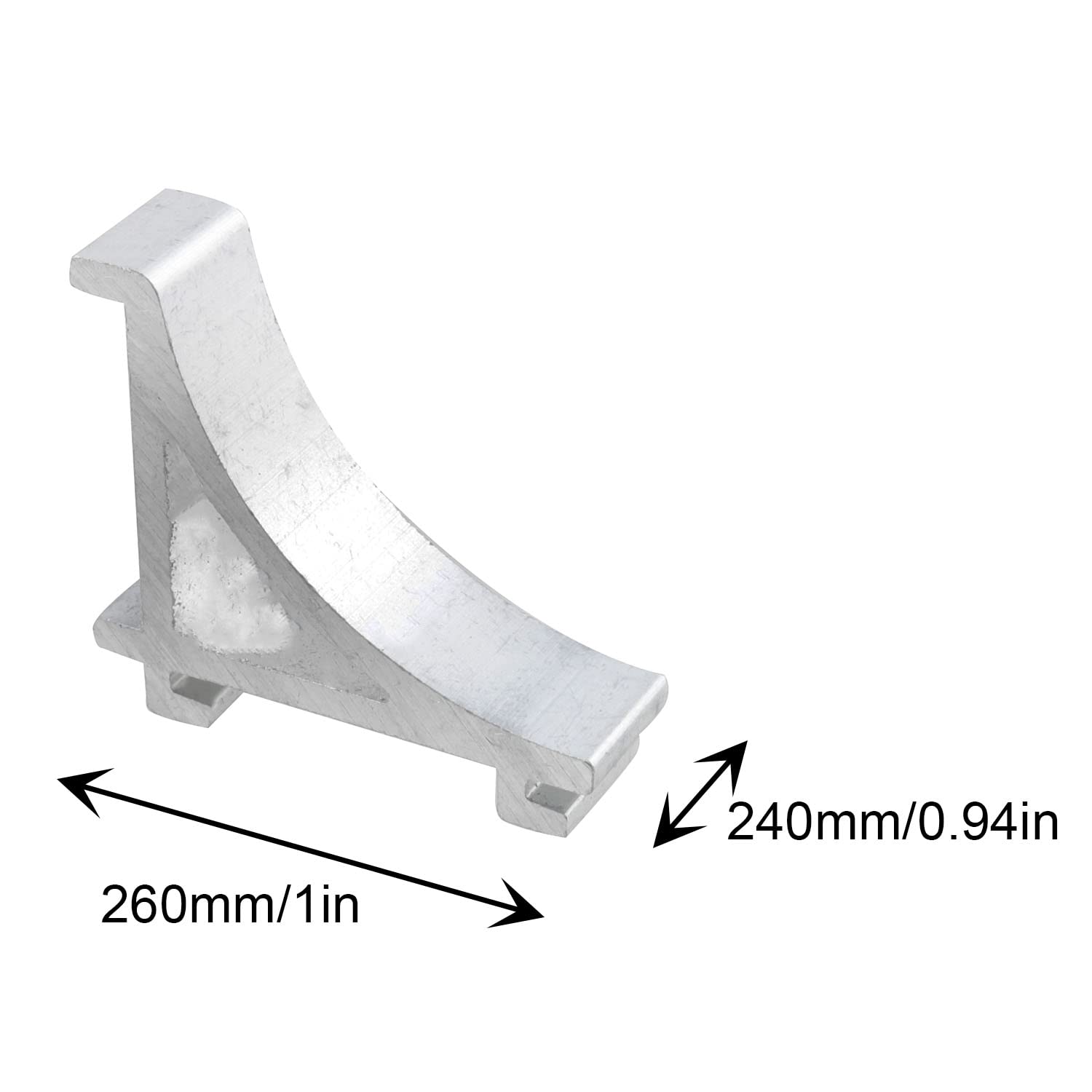 6-Pack Stainless Steel Refrigerator Shelf Clips - 1x0.94