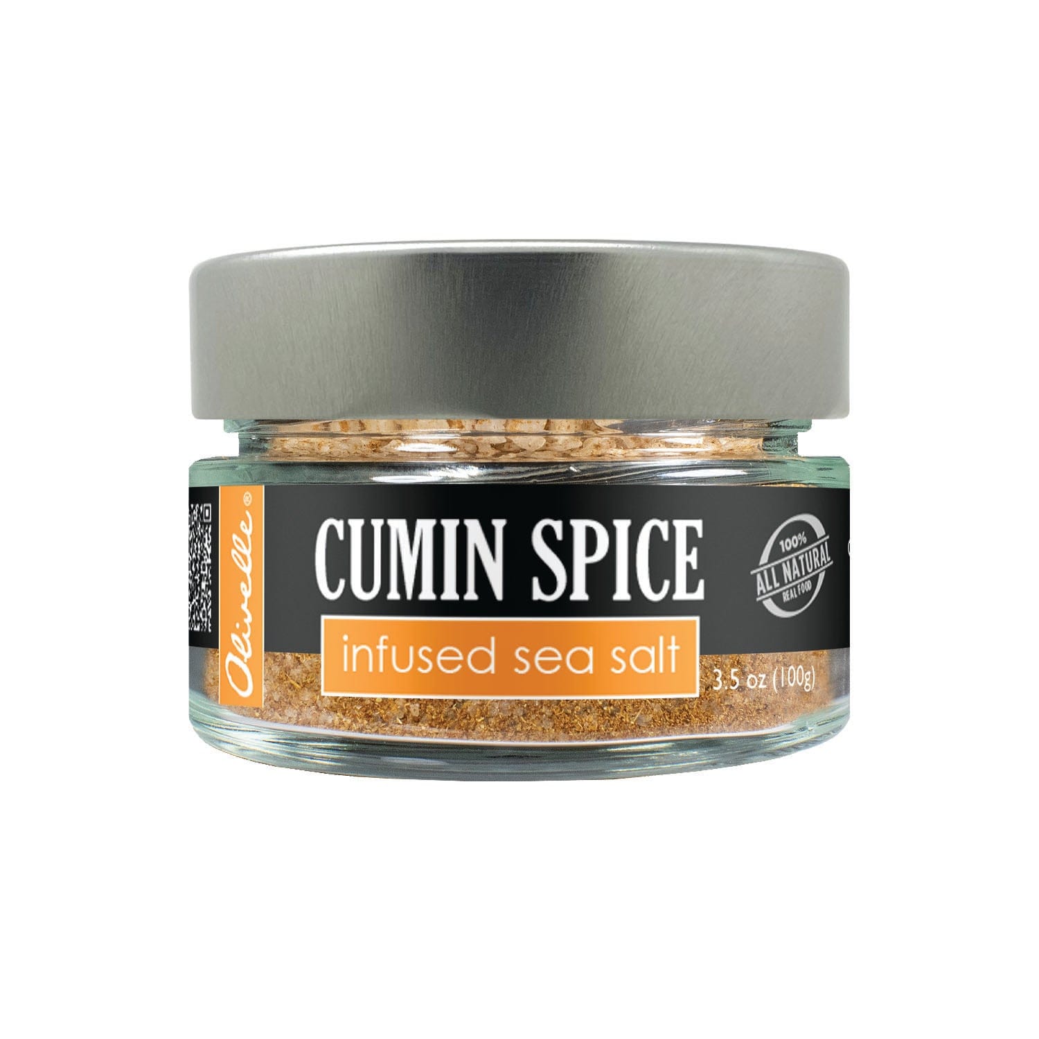 Olivelle Premium Cumin Spice Sea Salt - Organic Seasoning Blend for Grilling, Roasting & Cooking - Perfect for Meat, Fish & Vegetables