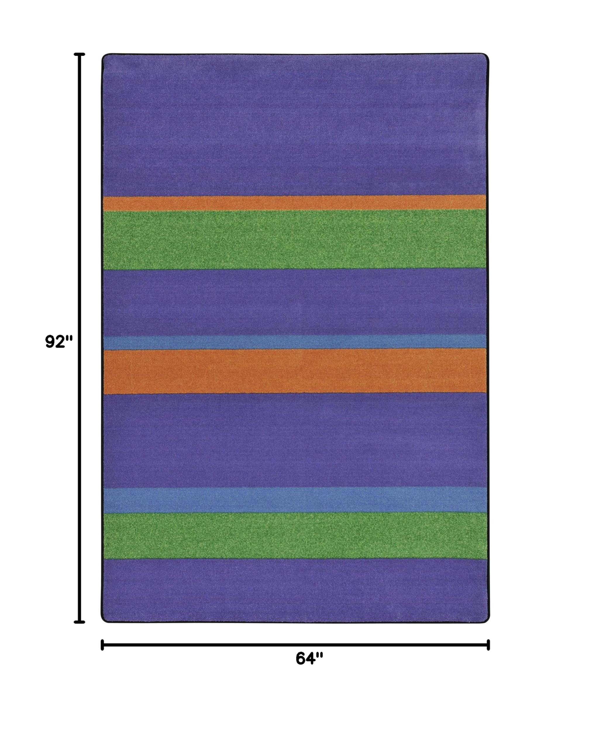 Joy Carpets Kid Essentials Straight and Narrow Teen Area Rugs - 5'4