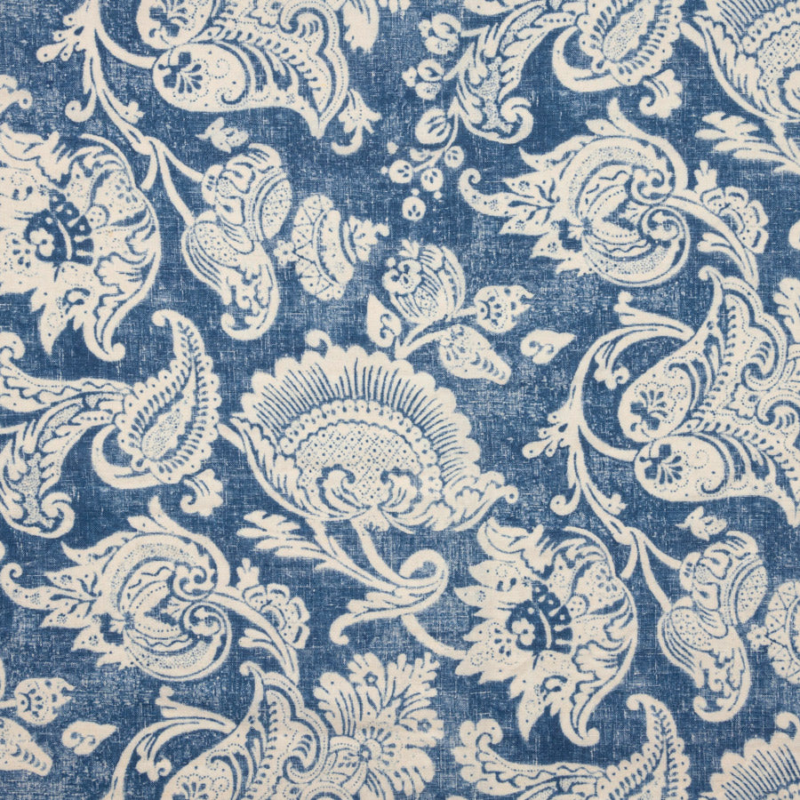 Premium Linen Tablecloth - Hattingley Linen in Indigo & Ivory - Elegant Dining & Home Decor for Weddings, Parties & Everyday Use