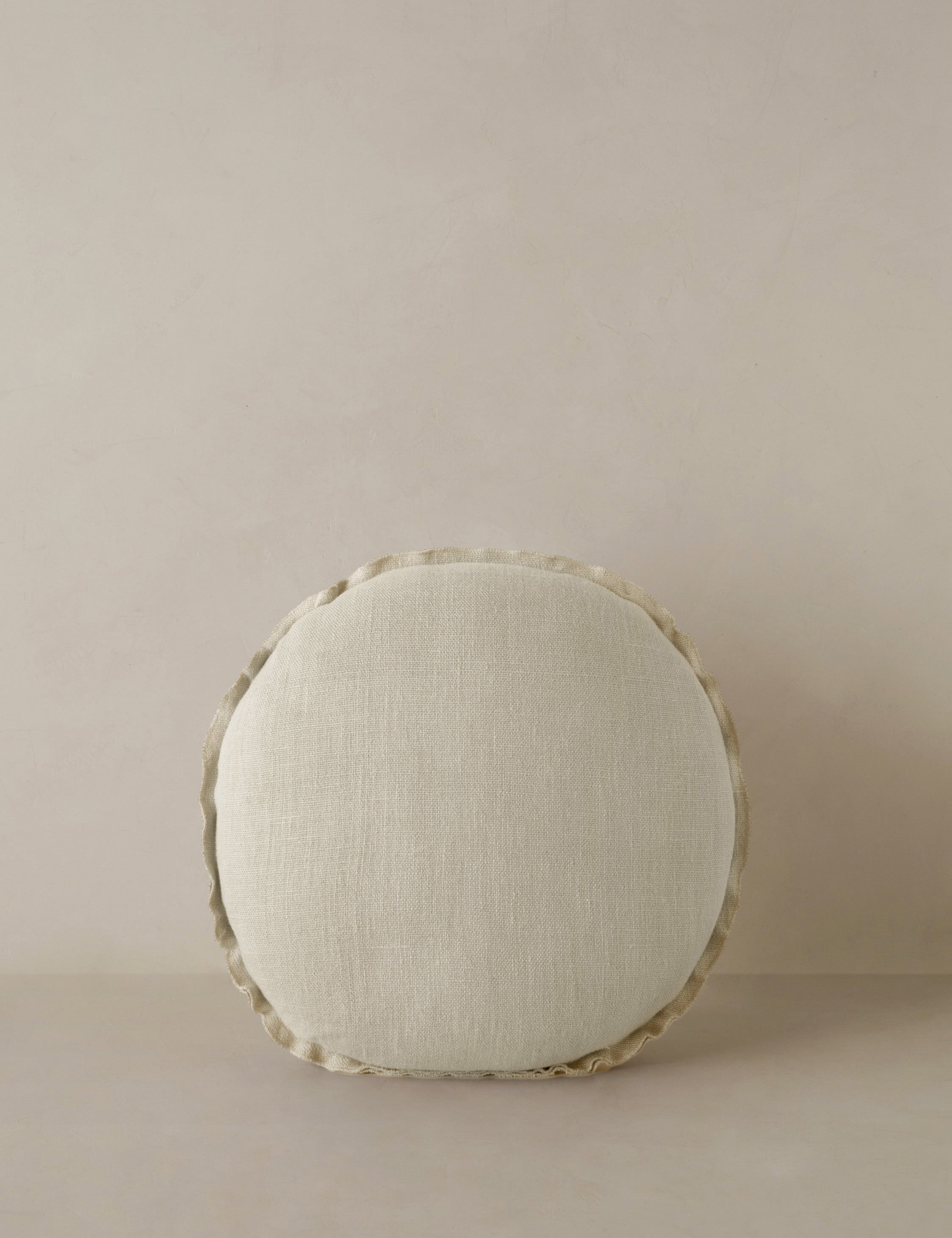 Arlo Linen Round Pillow - Soft & Breathable Decorative Throw Pillow for Sofa, Bed, Nursery - Perfect for Home Decor, Living Room & Bedroom Accents