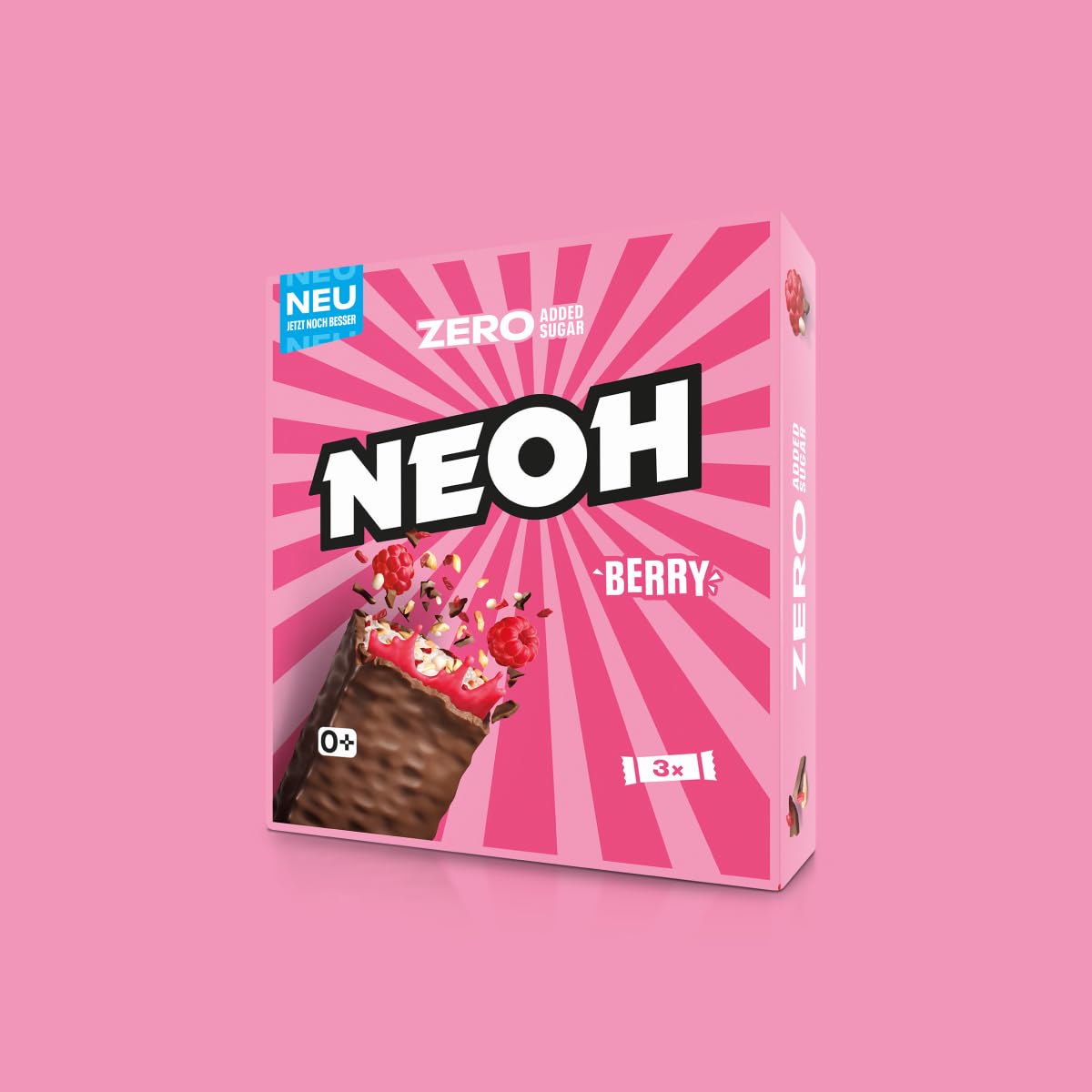 NEOH Keto Chocolate Dipped Berry Bars - Gluten Free, Low Carb, Plant Based Snacks with No Added Sugar | 1oz Individually Wrapped Bars (12 Pack) | Perfect for Weight Loss, Diabetic Diets & Healthy On-the-Go Snacking