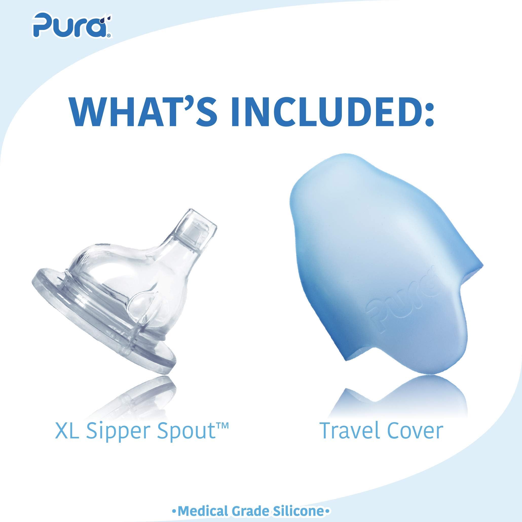 Pura Kiki 9oz/260ml Stainless Steel Insulated Sippy Cup with Sleeve - Plastic-Free, MadeSafe Certified, Medical-Grade Silicone Spout - Fast Flow for Kids, Toddlers & Babies - Moss Green - Perfect for Daycare, Travel & On-the-Go Hydration