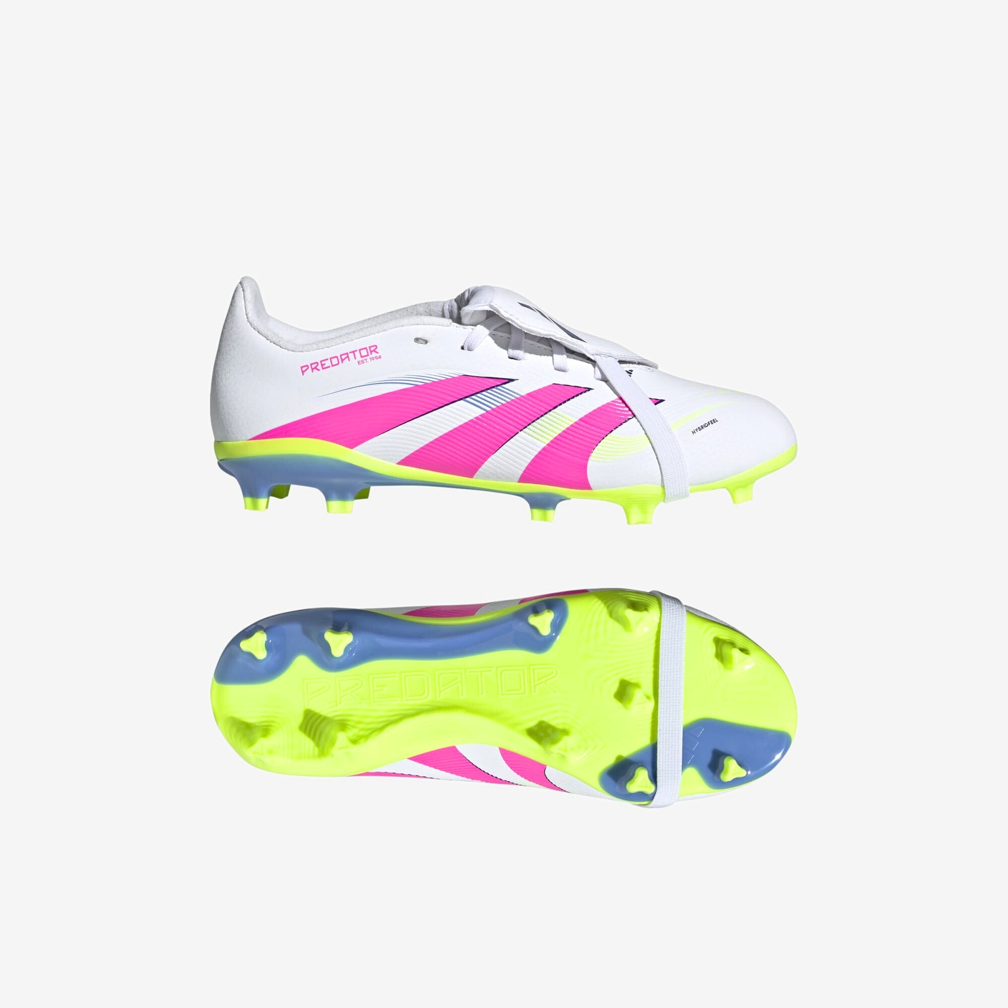adidas Jr. Predator League Soccer Cleats - Fold Over Tongue Youth Football Shoes for Boys & Girls - Perfect for Training & Matches on Grass Fields