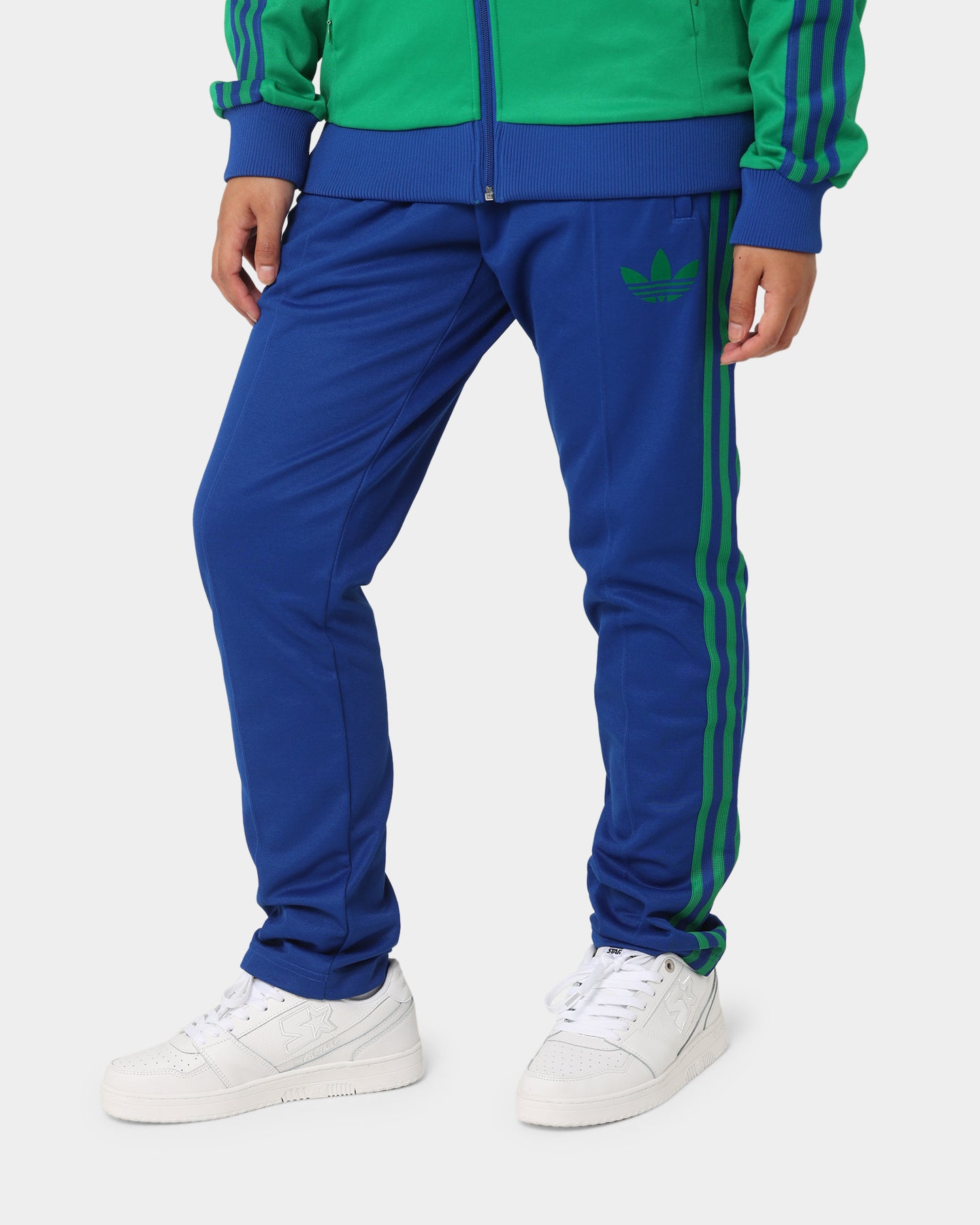 Adidas Adicolor Striped Trackpants for Men - Collegiate Royal Blue Athletic Joggers | Gym Workout, Running & Casual Streetwear