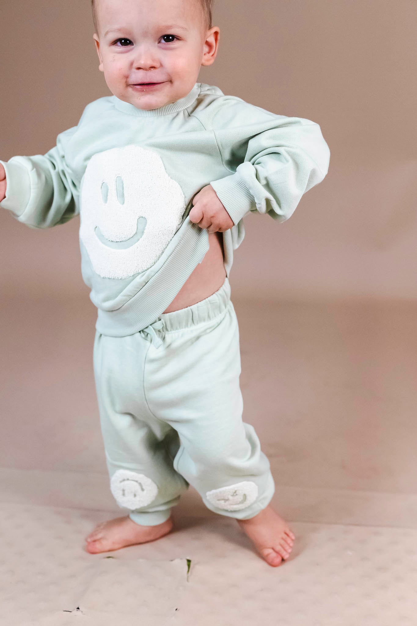 Disc Misty Green Sweatshirt for Toddlers - Unisex Pullover Hoodie for Boys & Girls | Soft Cotton Kids' Sweatshirt for Playdates, Preschool & Outdoor Activities