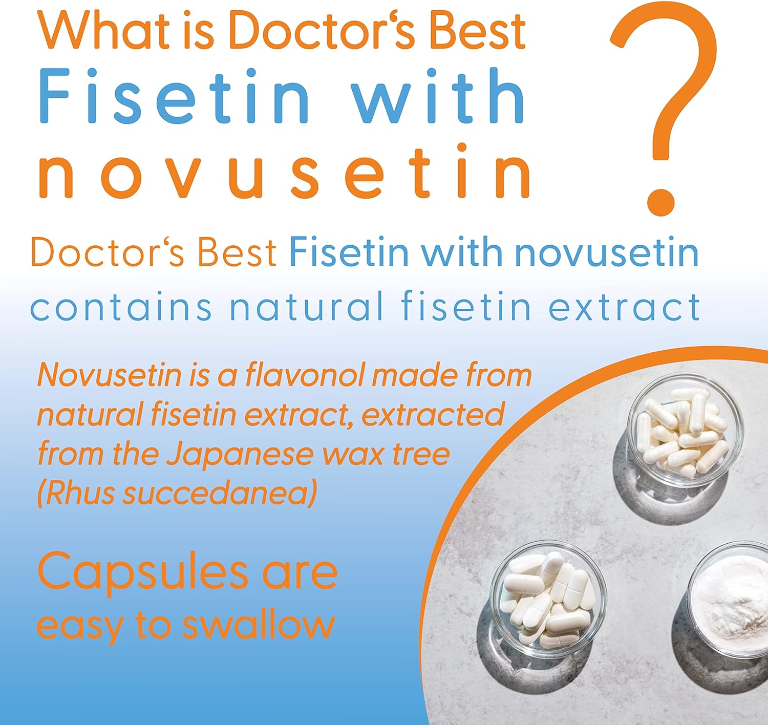 Doctor's Best Fisetin with Novusetin Supplement - 100mg per Serving, 30 Vegan Capsules - Supports Cellular Health & Longevity - Perfect for Anti-Aging & Wellness Routines