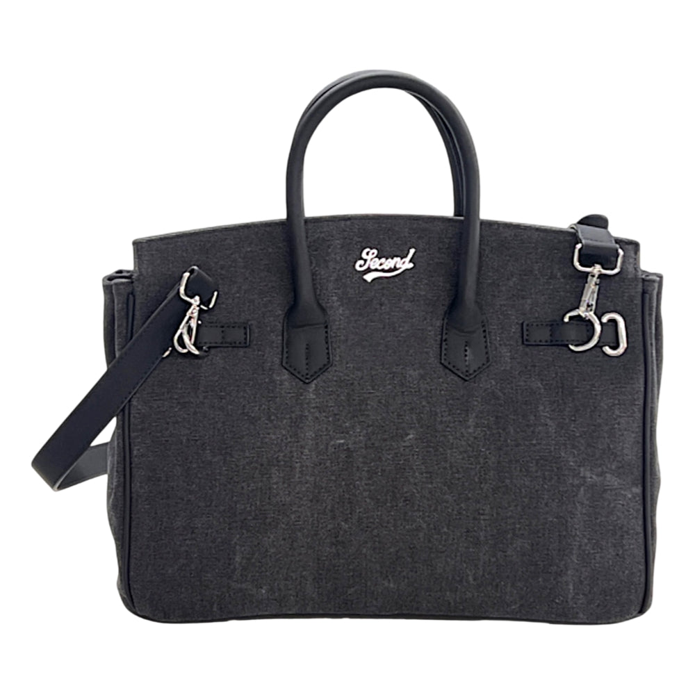 2nd Closet Peace Lovers Canvas Tote Bag - Black Eco-Friendly Casual Shoulder Bag for Women, Perfect for Shopping, Beach, Work & Daily Use
