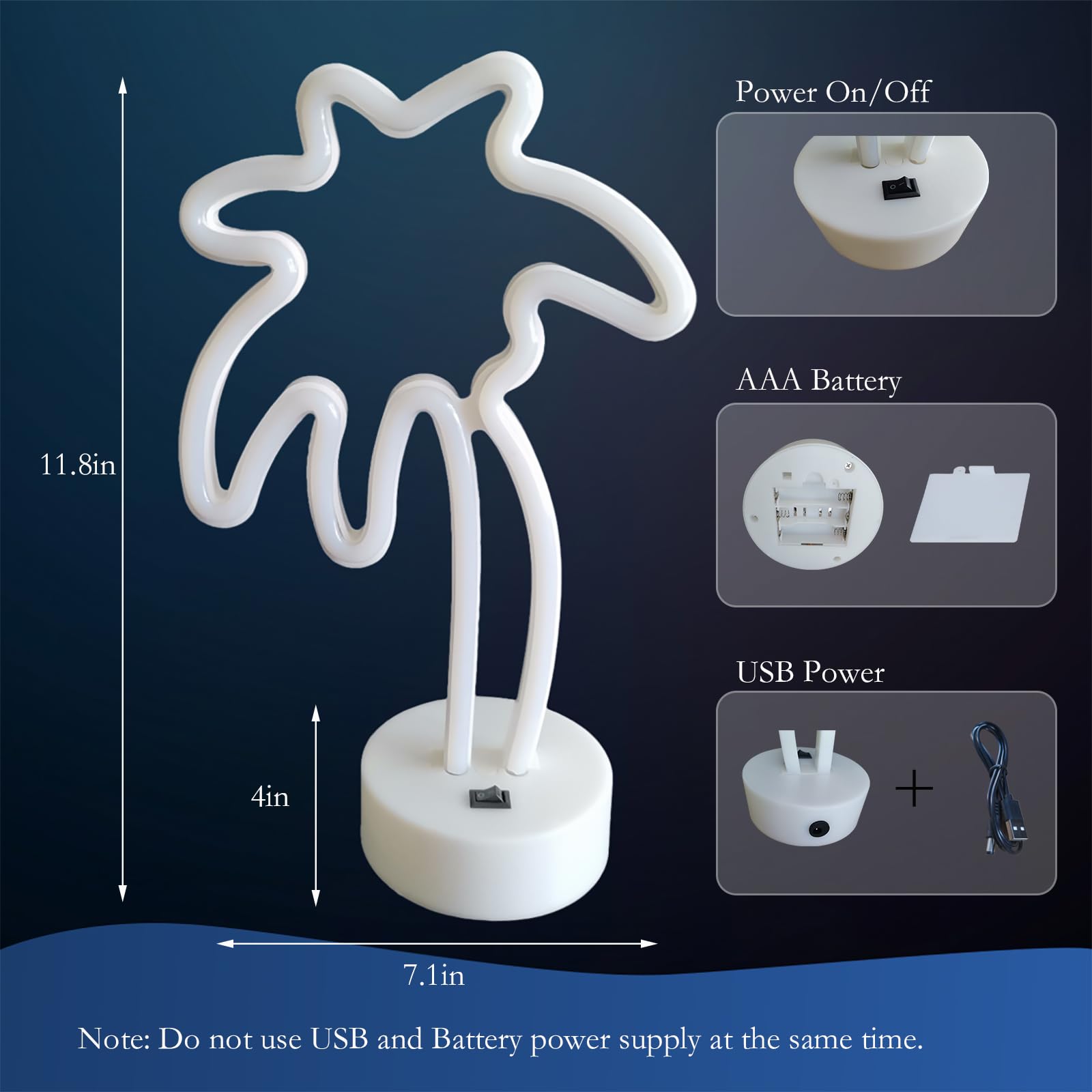Adorable LED Desk Lamp for Kids - Palm Tree Night Light, Nursery Room Decor & Study Table Lamp for Boys & Girls - Perfect Christmas & Birthday Gift for Children (Use in Bedrooms, Study Rooms & Kids' Rooms)