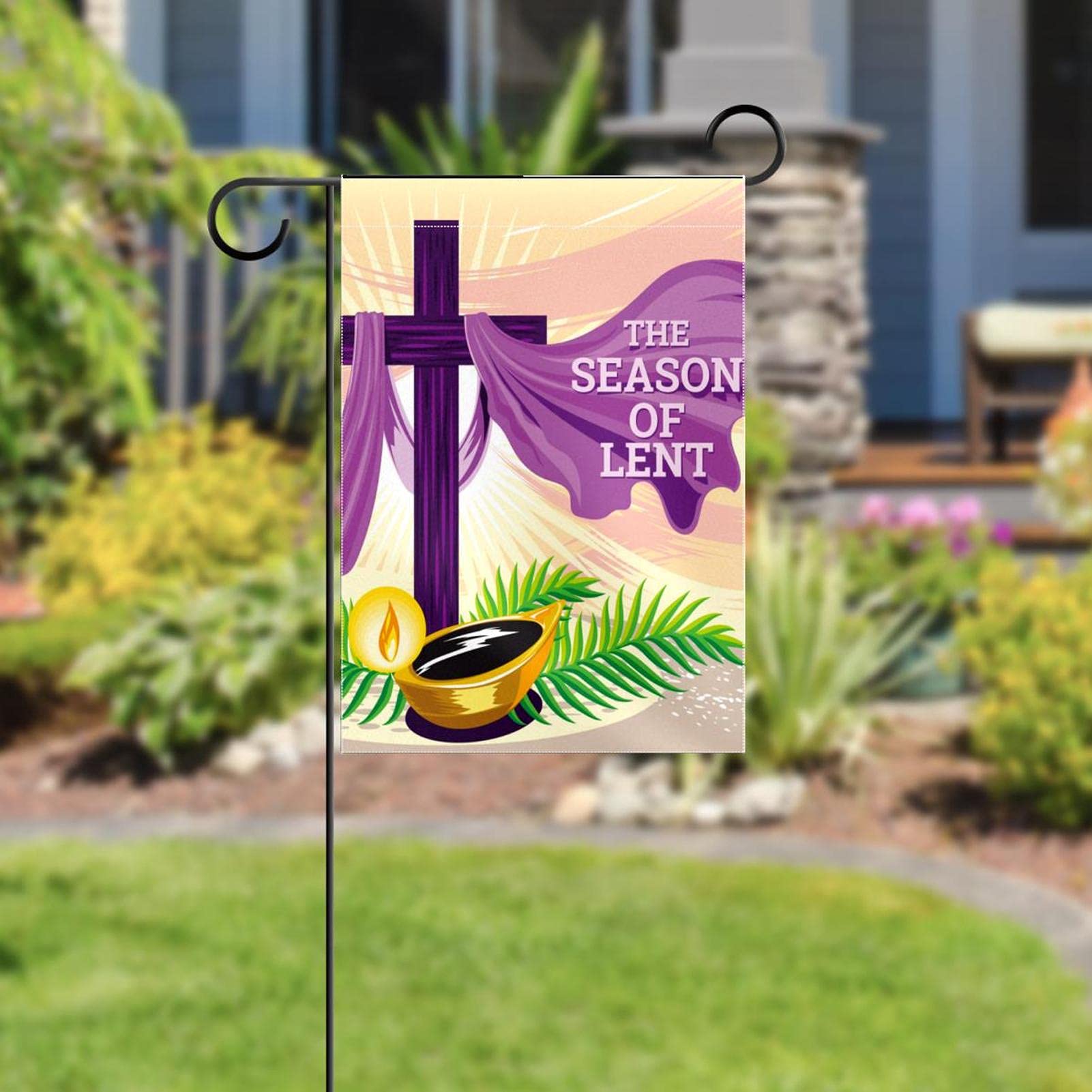 12×18 Inch Double Sided Holy Week Garden Flag - Lenten Season Yard Banner for Outdoor Decor, Easter Party & Home Decoration | Weather-Resistant Holiday Flag for Church, Porch & Garden Display
