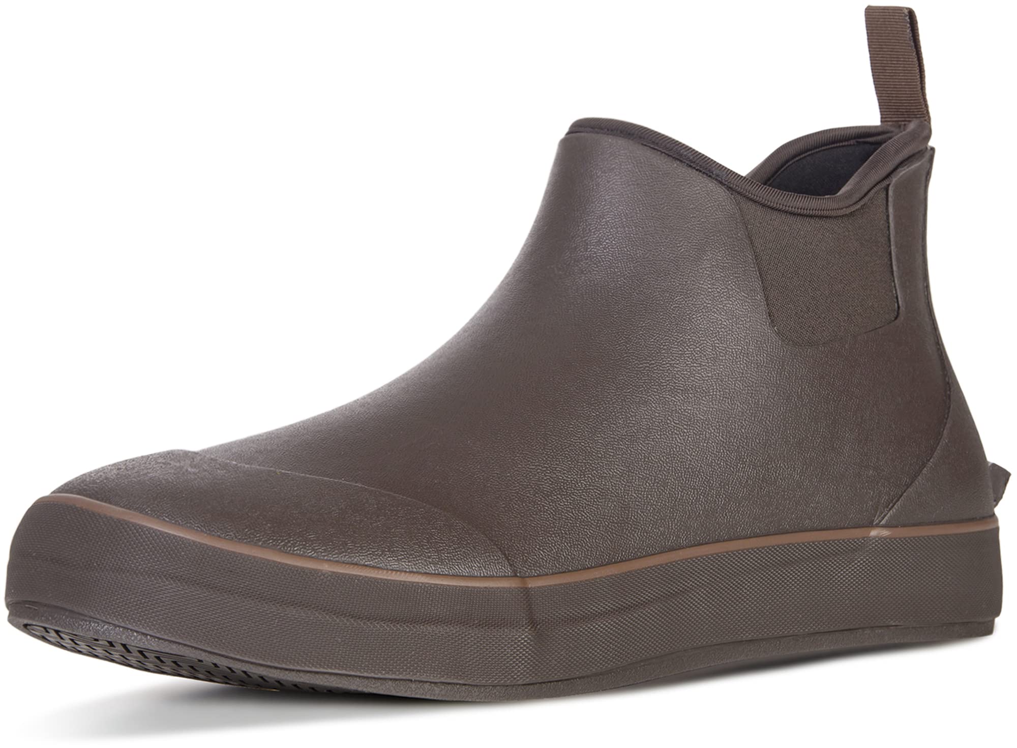 TENGTA Men's Waterproof Deck Boots - Ankle Rain Boots with Neoprene Lining & Rubber Sole - Perfect for Fishing, Boating, and Outdoor Work