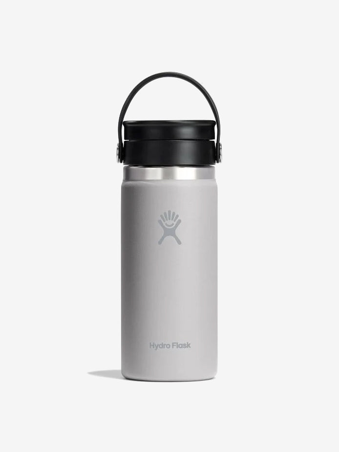 Hydro Flask 16oz Wide Mouth Water Bottle with Flex Sip Lid - Insulated Stainless Steel Vacuum Flask for Hot & Cold Drinks - Perfect for Hiking, Camping, Gym & Outdoor Activities (Birch Color)