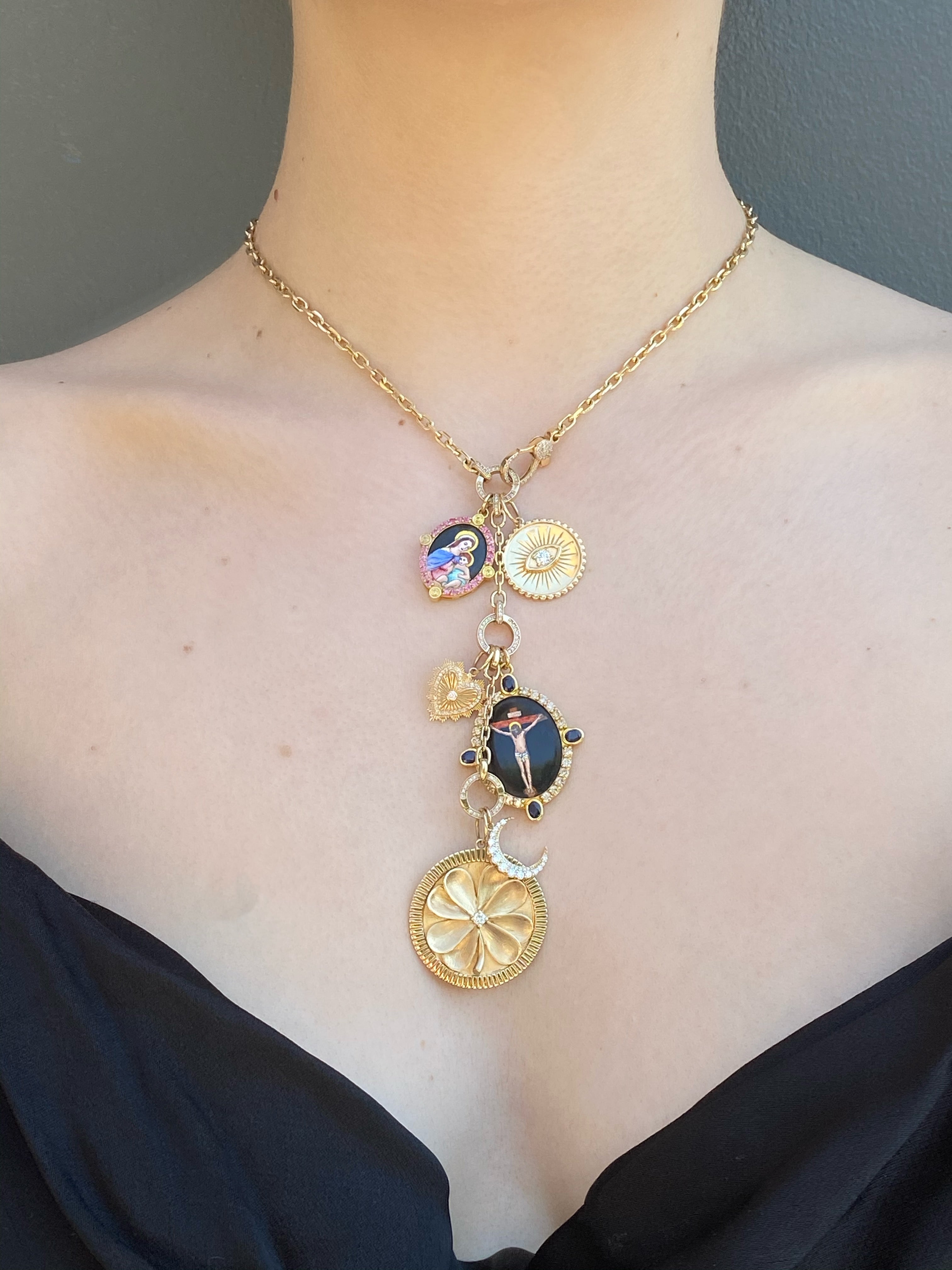 Large Clover Charm Pendant - Lucky Four Leaf Clover Necklace for Women | Perfect for St. Patrick's Day, Birthday Gifts & Everyday Jewelry