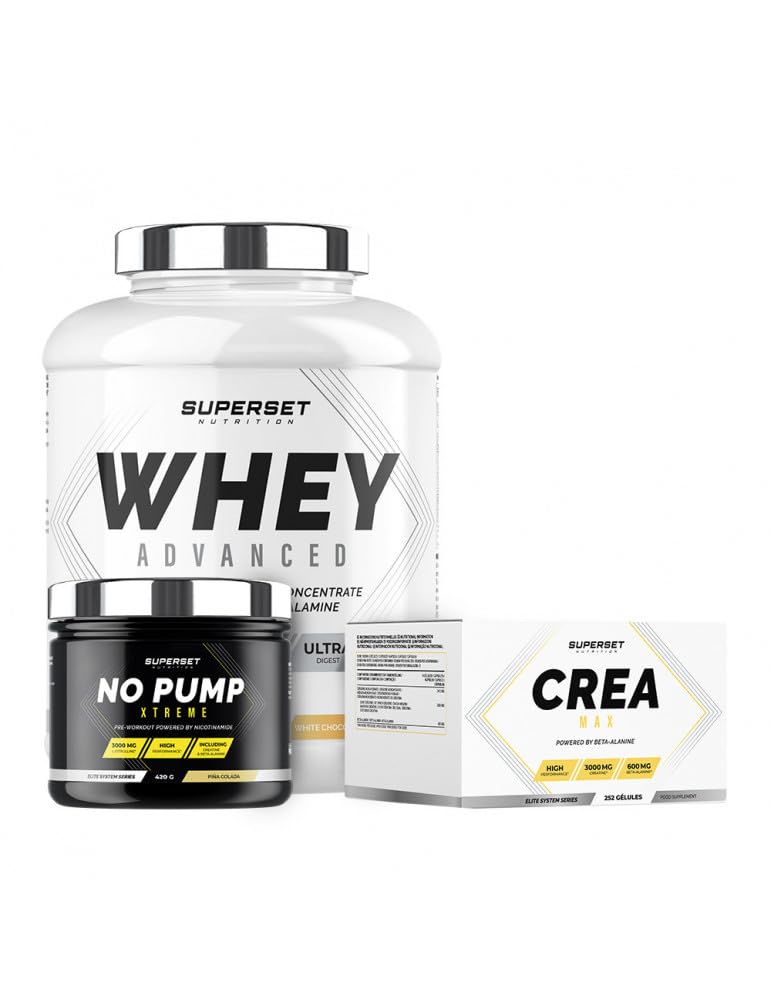 Superset Nutrition 100% Whey Protein Powder for Muscle Gain - 2kg Passion White Chocolate Flavor - Advanced Formula with Creatine - Post Workout Recovery & Bodybuilding Supplement - Ideal for Gym, Weight Training & Fitness Enthusiasts