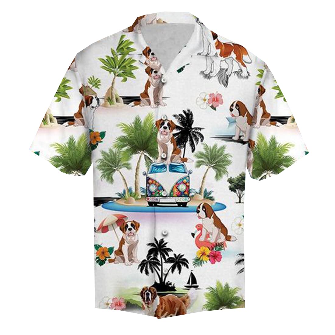 Hawaiian Shirts for Men & Women - Summer Short Sleeve Button Down Shirt Set for Beach Vacation, Luau Party & Tropical Getaway (17 Styles)