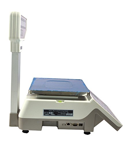 TECHTONGDA 30KG Commercial Digital Counting Scale with Label Printer & 5-Screen Display - Price Computing Scale for Supermarkets, Retail Stores & Warehouses (110V) - Perfect for Inventory Management, Shipping Weighing & Price Labeling