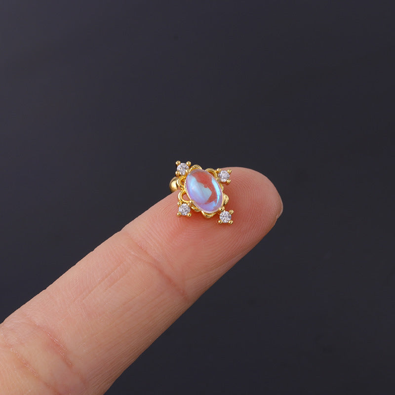 20G Cartilage Tiny Stud Earrings - Cute Opal Stud Earrings for Women | Perfect for Daily Wear, Parties & Gifts | HSPJ310