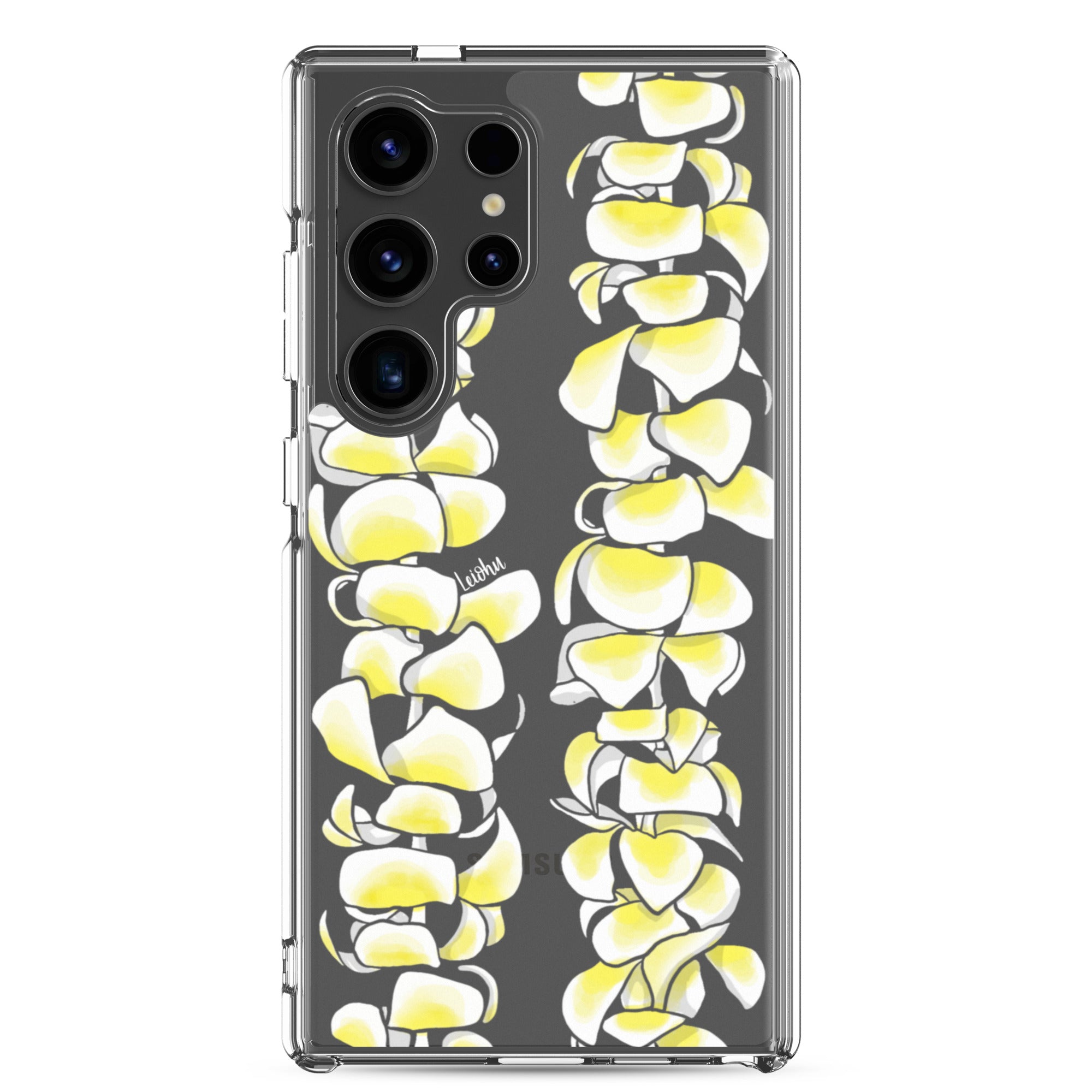 Plumeria Clear Phone Case for Samsung Galaxy - Slim Protective Cover for Everyday Use & Travel