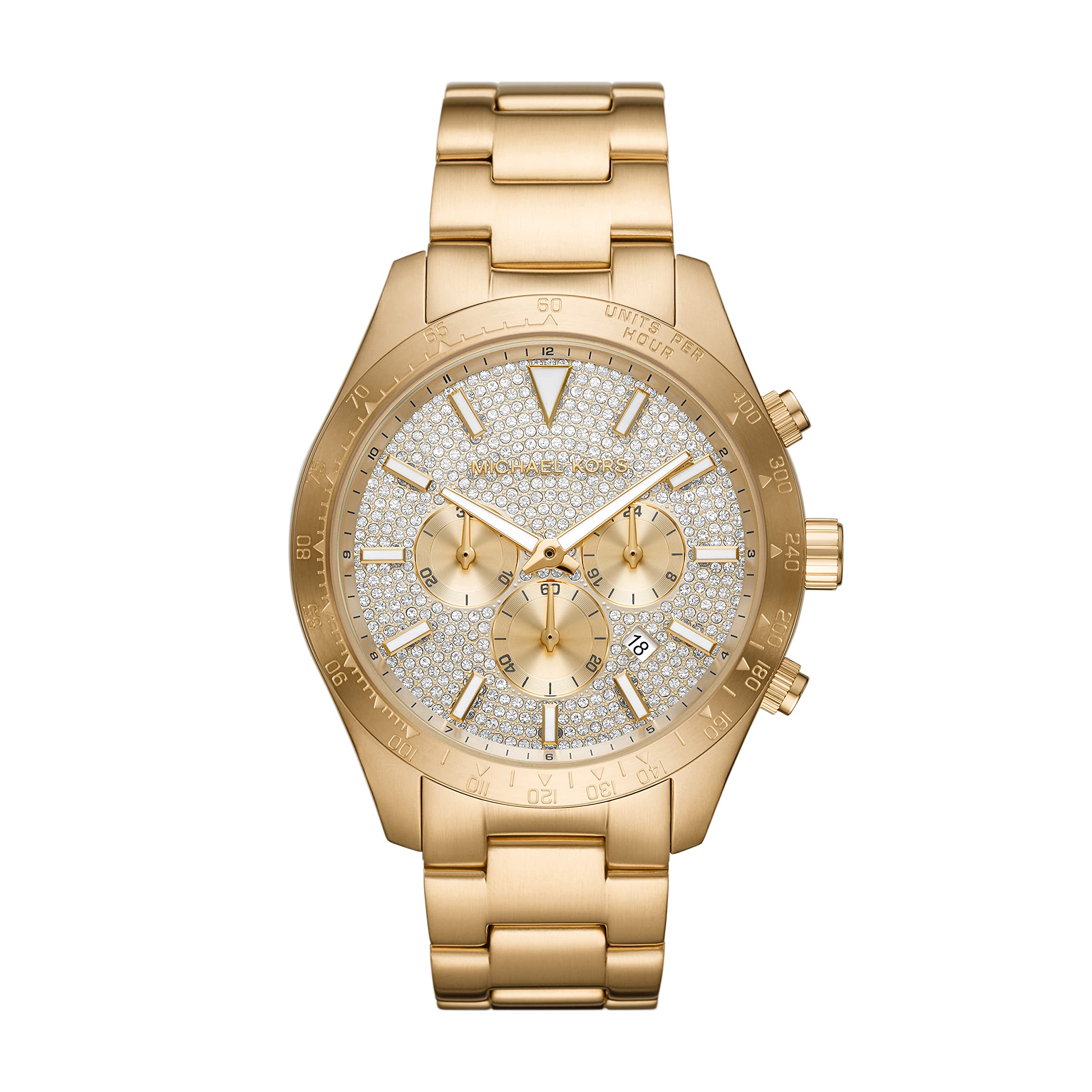 Michael Kors Layton Stainless Steel Watch for Men - Waterproof Chronograph with Date Window, Silver-Tone Bracelet | Perfect for Business, Casual & Formal Occasions