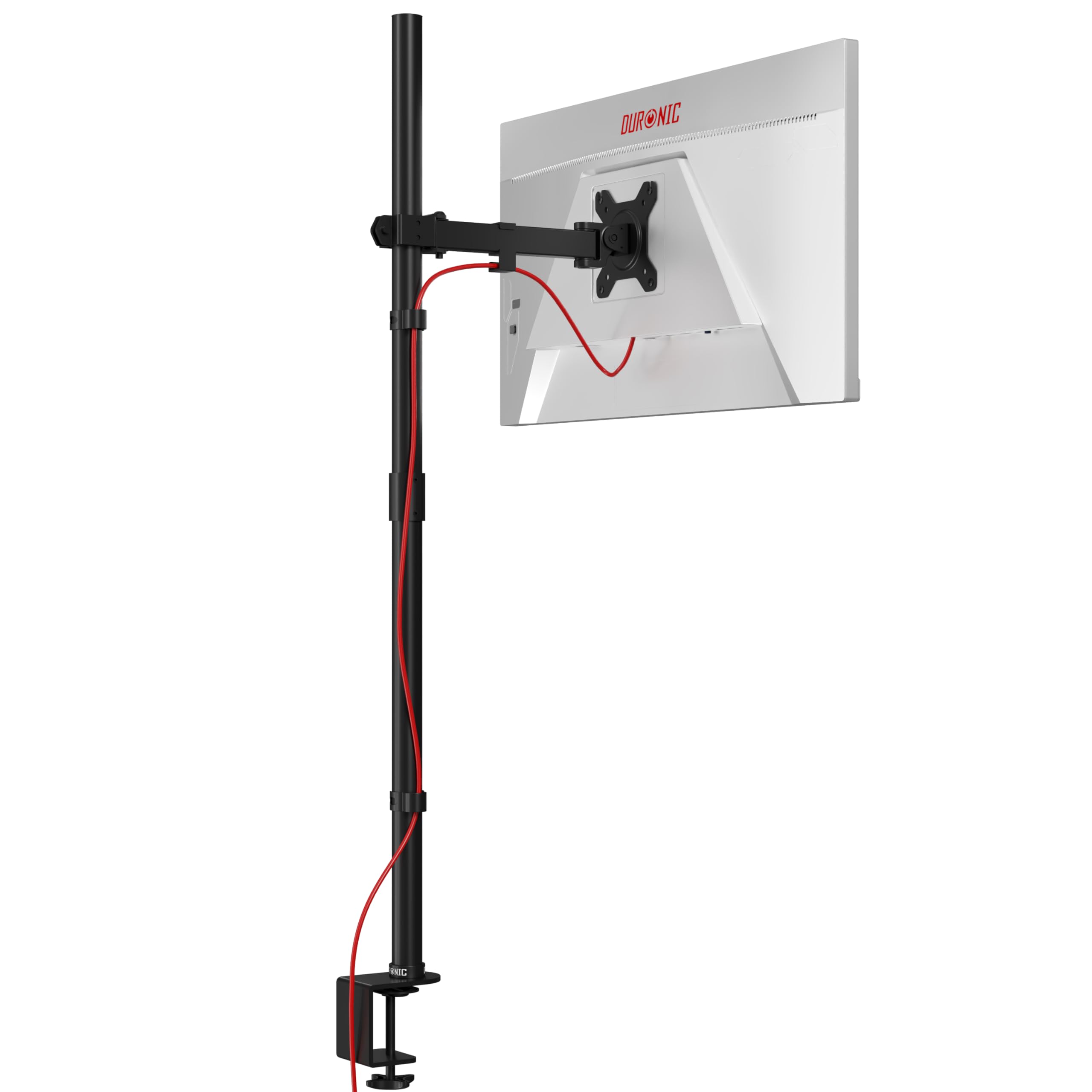 Duronic Single Monitor Stand DMT151X2 - Adjustable Monitor Arm Desk Mount for 13-32
