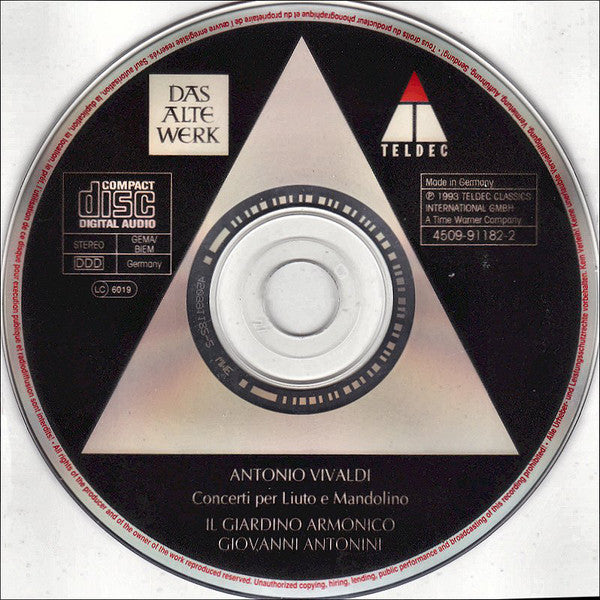 Antonio Vivaldi Il Giardino Armonico Concerti Per Liuto E Mandolino CD Album New or Mint Condition - Perfect for Classical Music Lovers & Baroque Music Collectors
