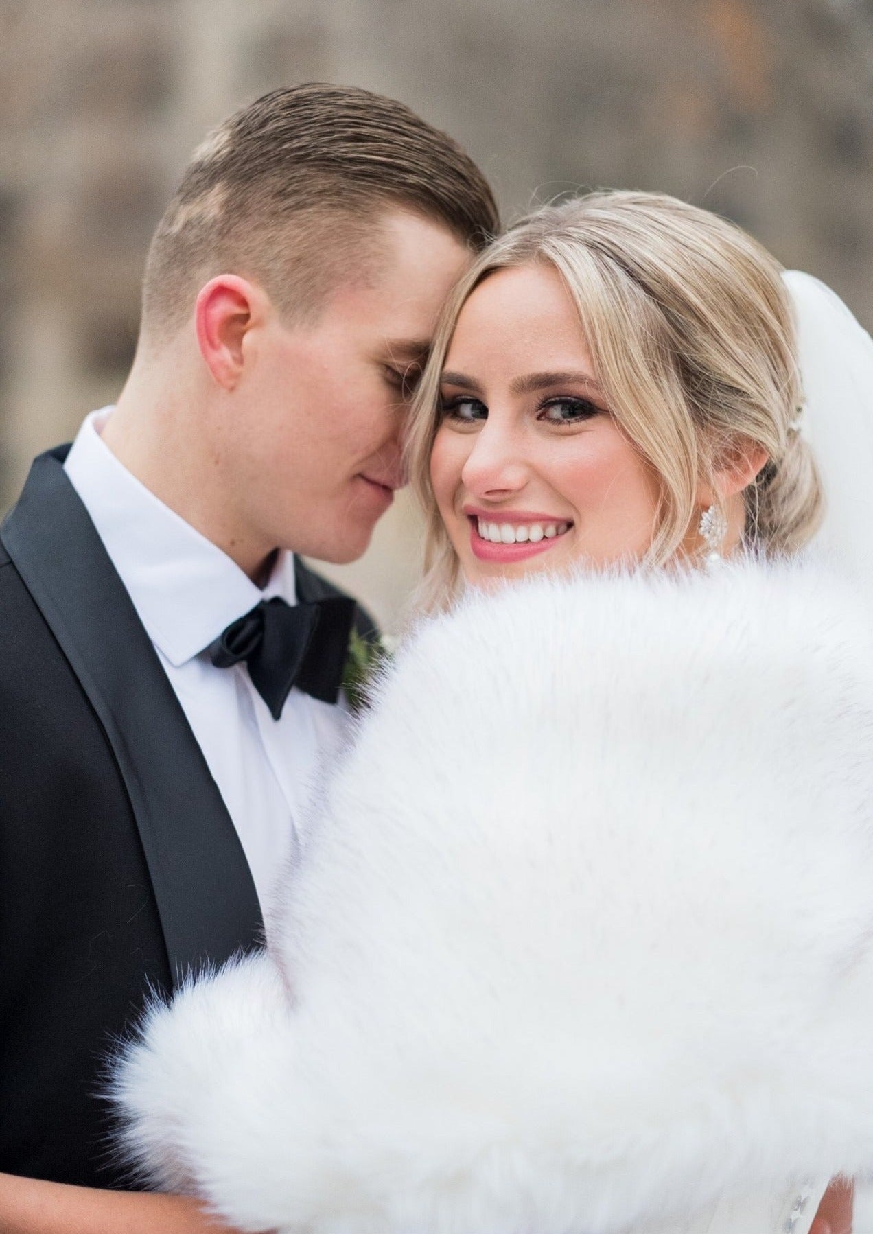 Ivory & Black Fur Shawl - Elegant Winter Wrap for Women (Lilian Wht03) | Perfect for Parties, Weddings & Evening Events