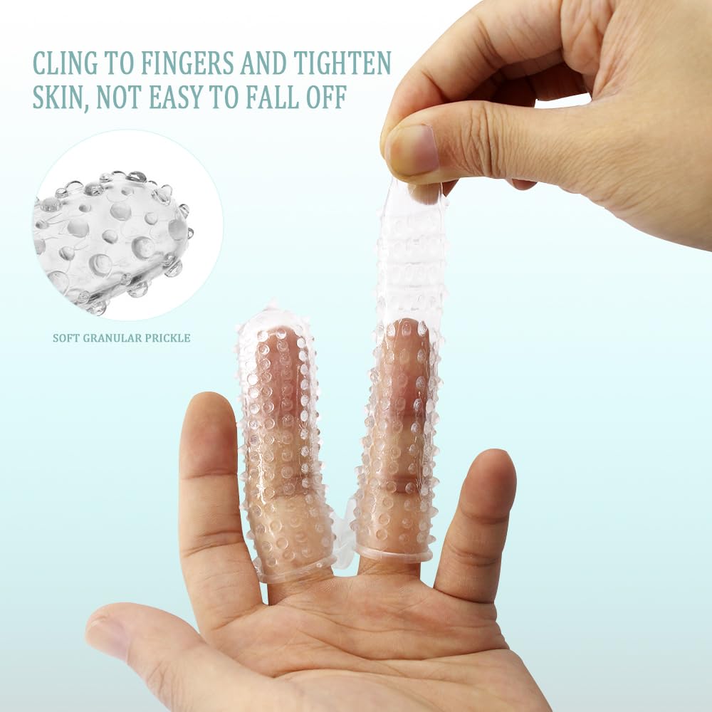 Premium Silicone Finger Sleeves - G-Spot & Clitoral Stimulator for Women | Soft, Flexible Sex Toy for Vaginal & Anal Play | Couples & Solo Use | Transparent Design | Perfect for Sensual Massage & Intimate Exploration