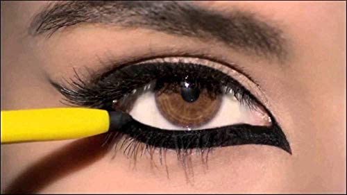 Black Smudge-Proof Mascara - Long Lasting Volumizing Waterproof Mascara with Eyeliner | Dramatic Eye Makeup Kit for Day & Night Wear