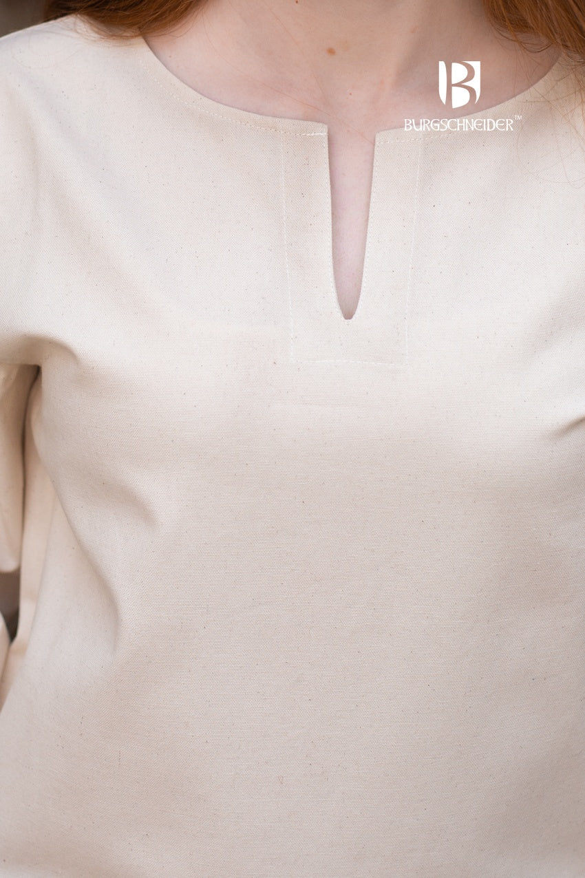 Long Sleeve Under Tunic Greta Natural - Perfect for Layering Under Dresses or as a Modest Fashion Top